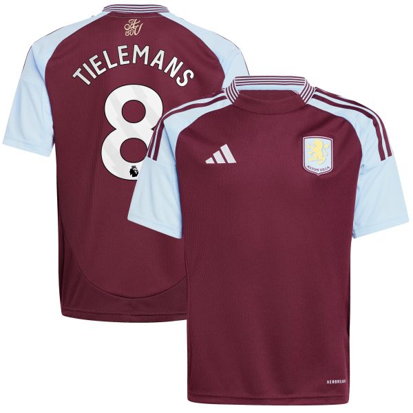 aston villa adidas home shirt 2024-25 – kids with tielemans 8 printing Collection | AVFC Fan Shop Official Jerseys and Shirts