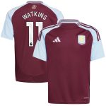 aston villa adidas home shirt 2024-25 – kids with watkins 11 printing Collection | AVFC Fan Shop Official Jerseys and Shirts