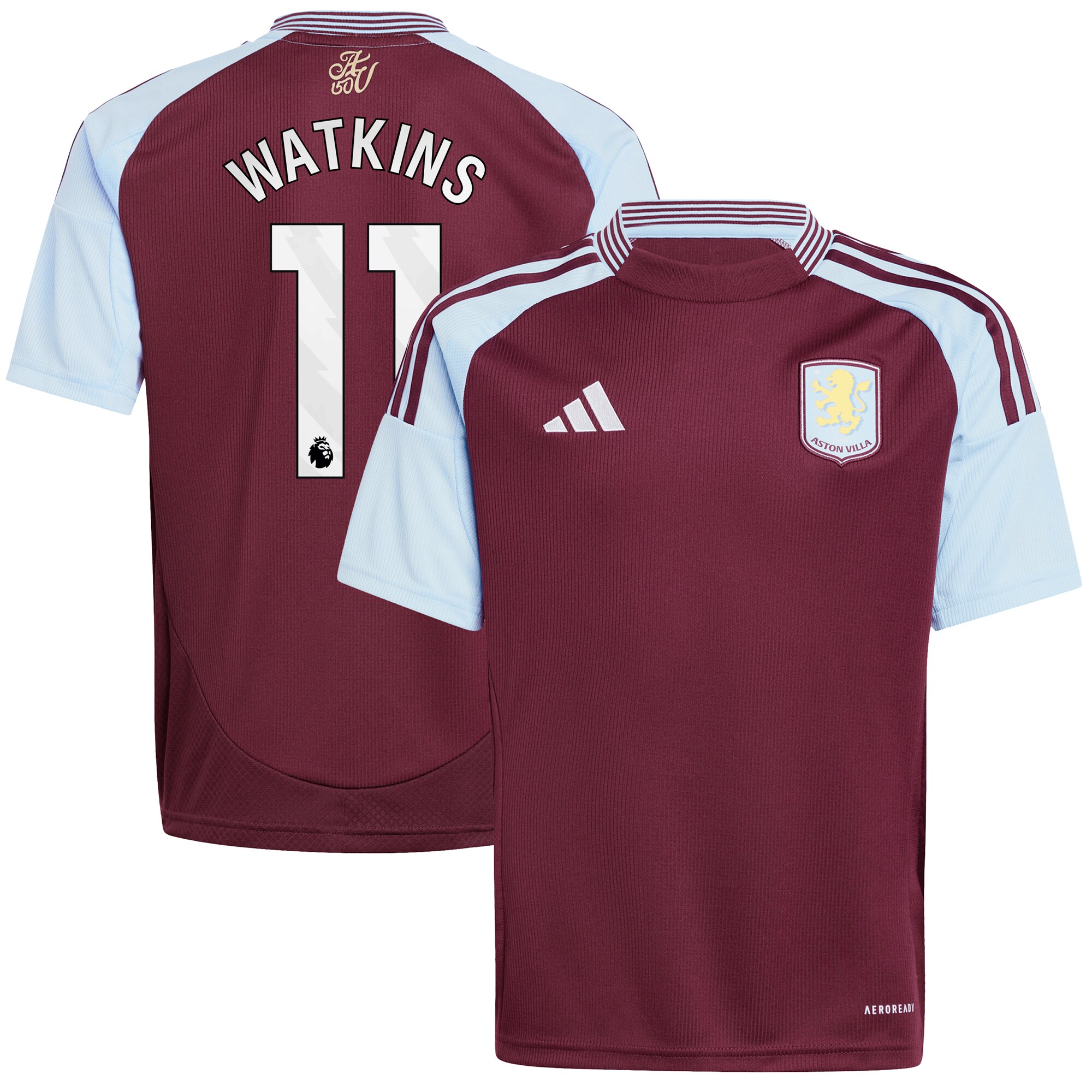 aston villa adidas home shirt 2024-25 – kids with watkins 11 printing Collection | AVFC Fan Shop Official Jerseys and Shirts