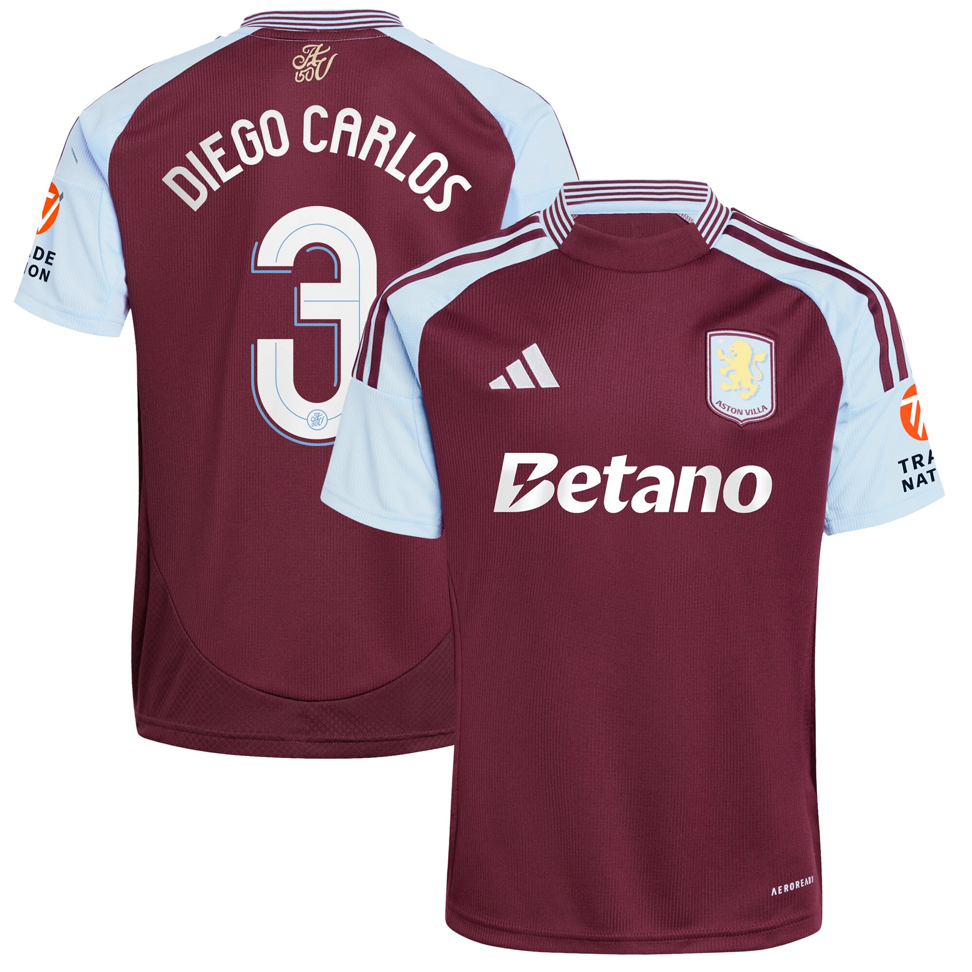 aston villa adidas home shirt 2024-25 with diego carlos 3 cup printing Collection | AVFC Fan Shop Official Jerseys and Shirts