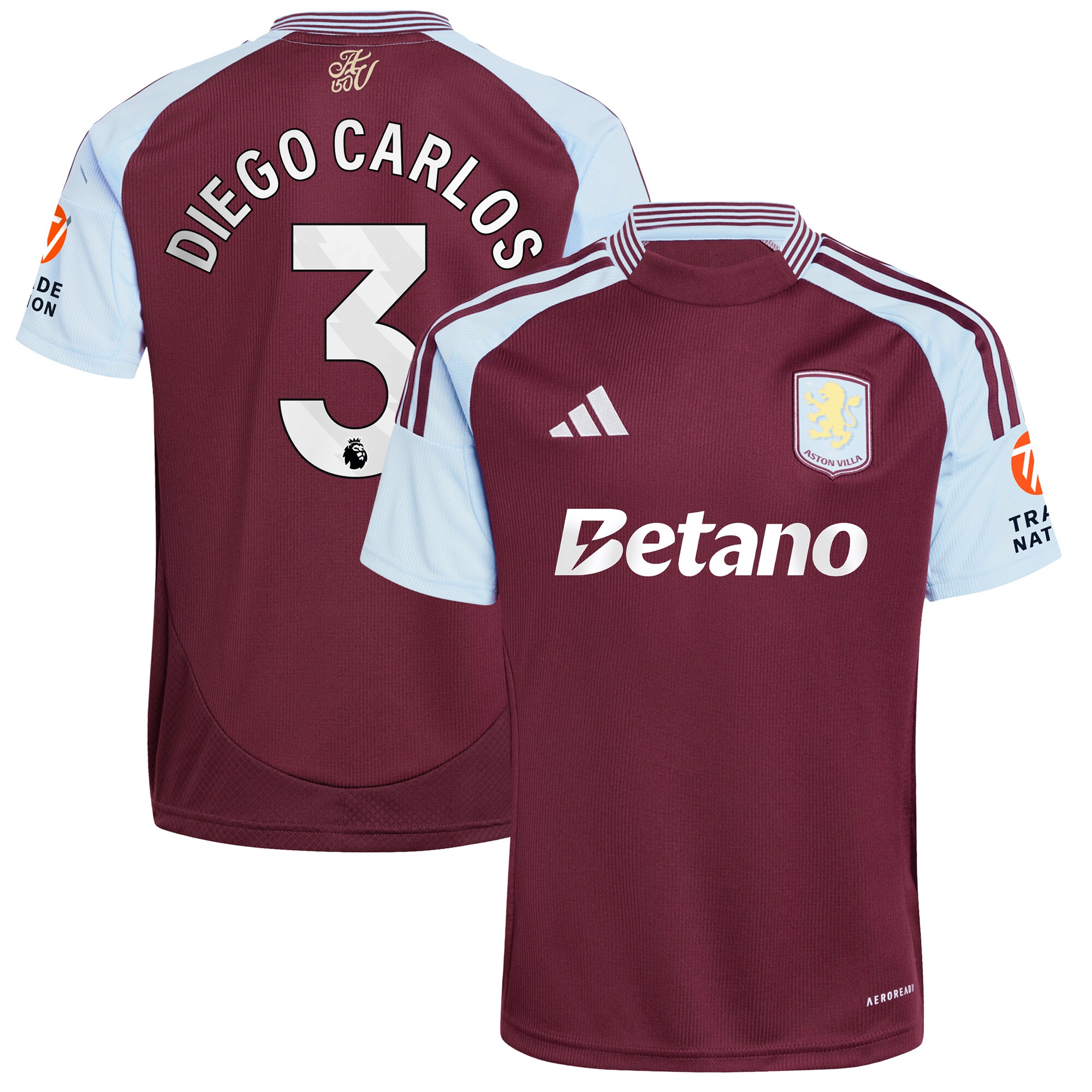 aston villa adidas home shirt 2024-25 with diego carlos 3 printing Collection | AVFC Fan Shop Official Jerseys and Shirts