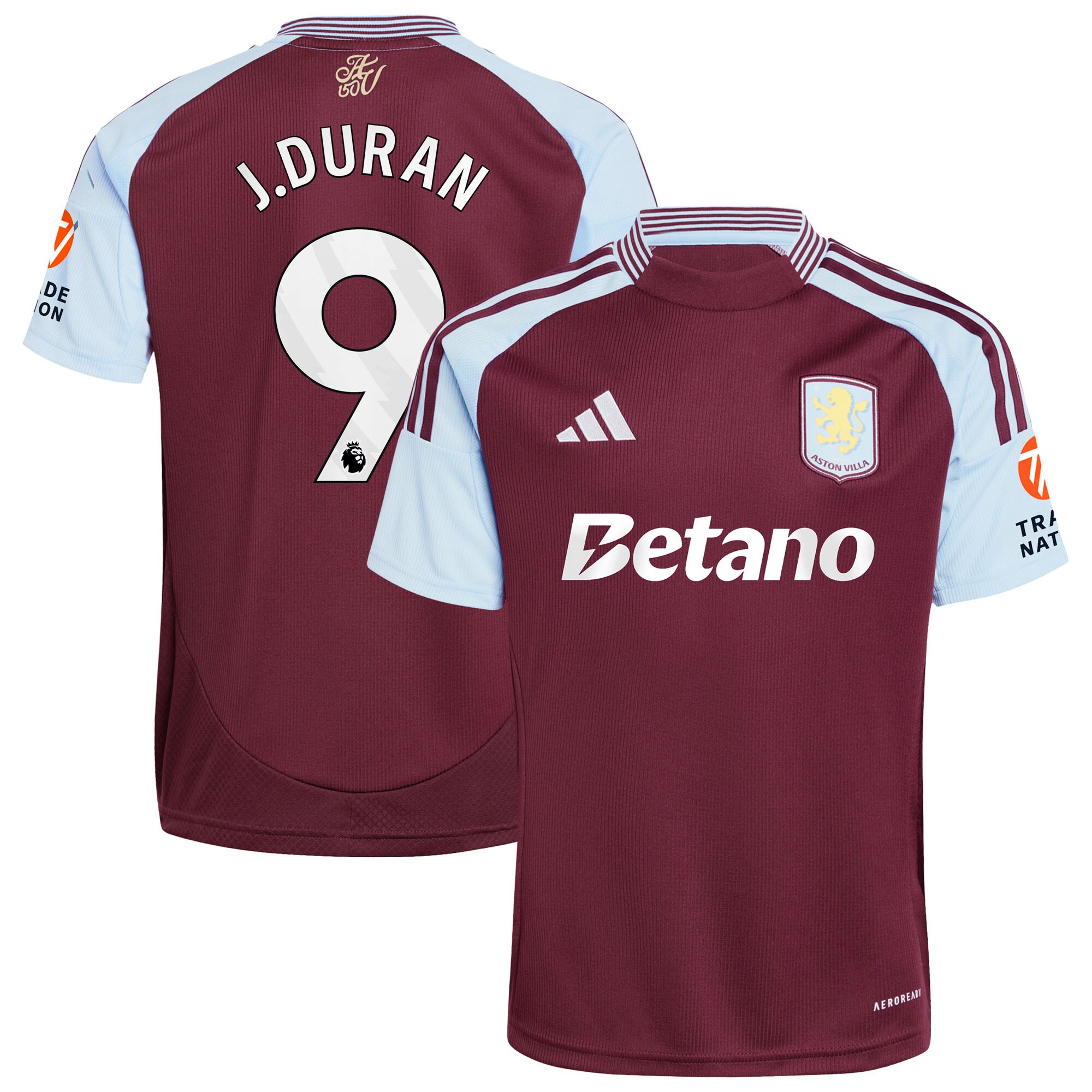aston villa adidas home shirt 2024-25 with j.duran 9 printing Collection | AVFC Fan Shop Official Jerseys and Shirts
