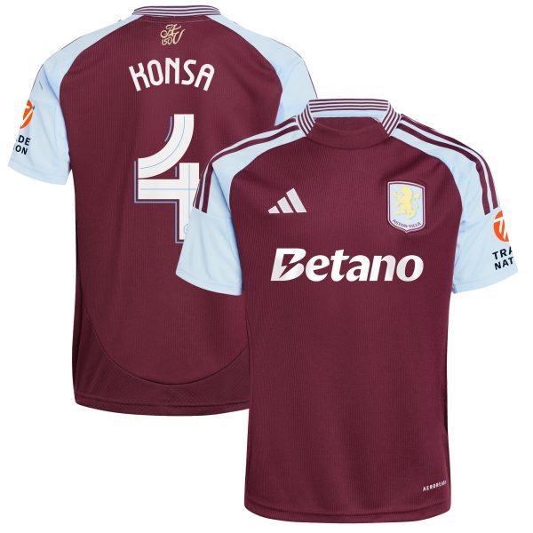 aston villa adidas home shirt 2024-25 with konsa 4 cup printing Collection | AVFC Fan Shop Official Jerseys and Shirts
