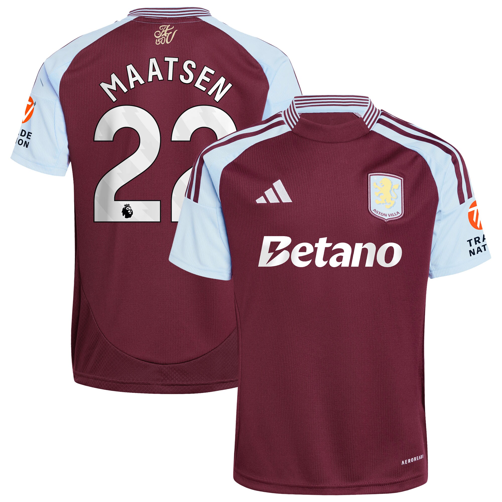 aston villa adidas home shirt 2024-25 with maatsen 22 printing Collection | AVFC Fan Shop Official Jerseys and Shirts