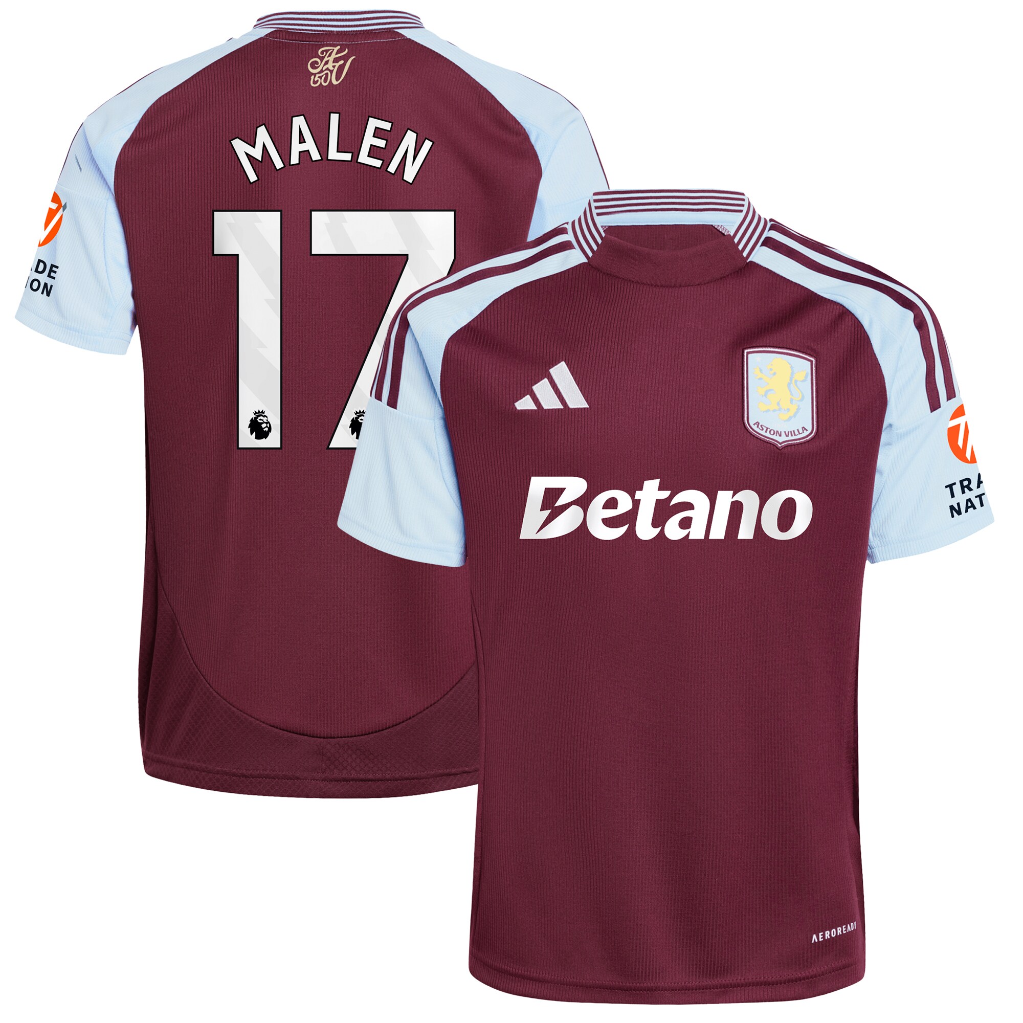 aston villa adidas home shirt 2024-25 with malen 17 printing Collection | AVFC Fan Shop Official Jerseys and Shirts