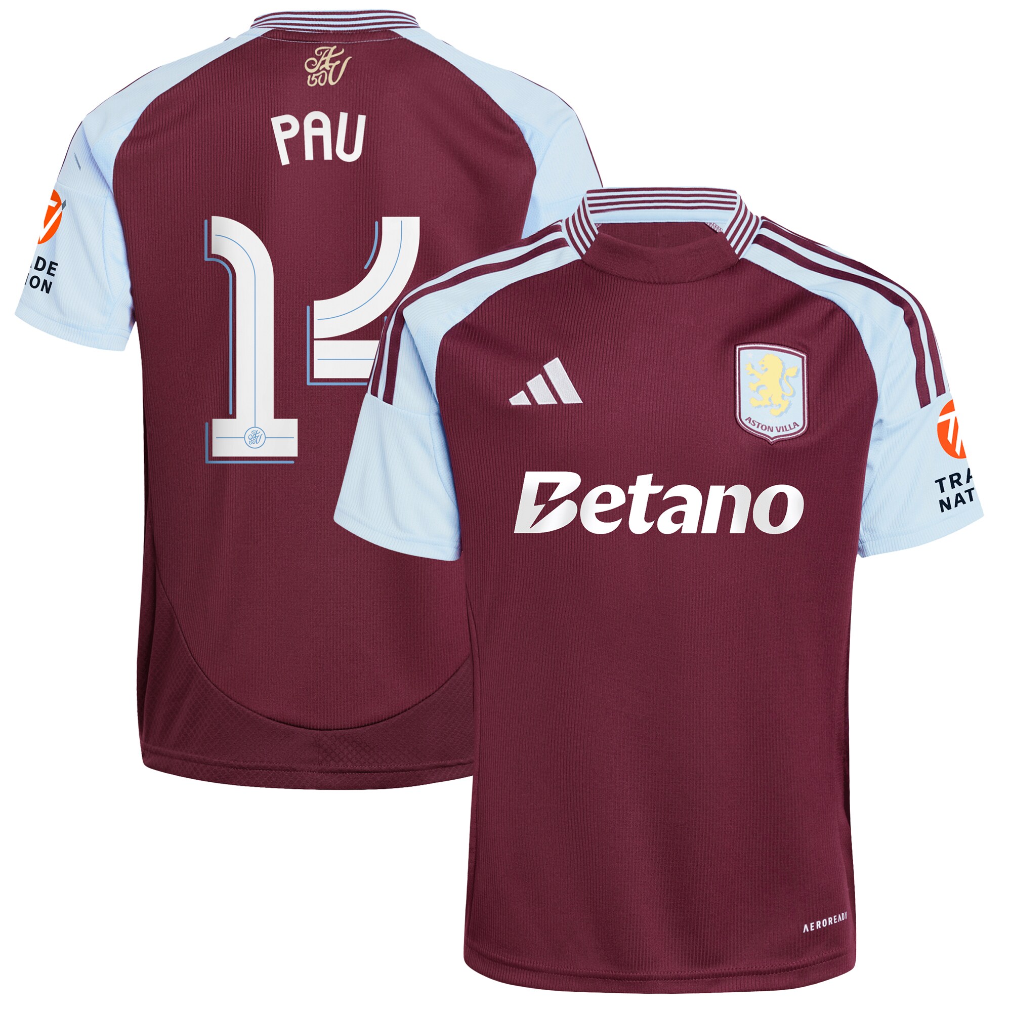 aston villa adidas home shirt 2024-25 with pau 14 cup printing Collection | AVFC Fan Shop Official Jerseys and Shirts