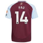 aston villa adidas home shirt 2024-25 with pau 14 printing Collection | AVFC Fan Shop Official Jerseys and Shirts