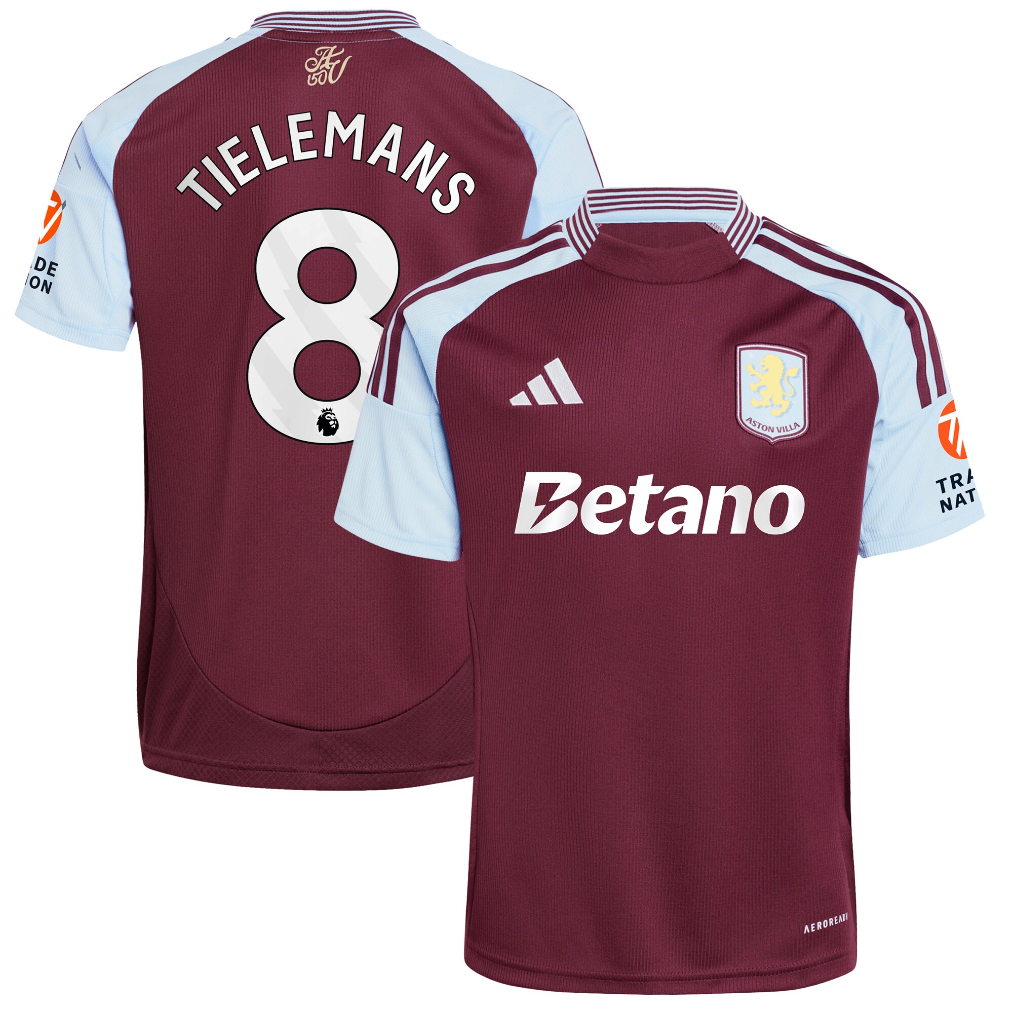 aston villa adidas home shirt 2024-25 with tielemans 8 printing Collection | AVFC Fan Shop Official Jerseys and Shirts