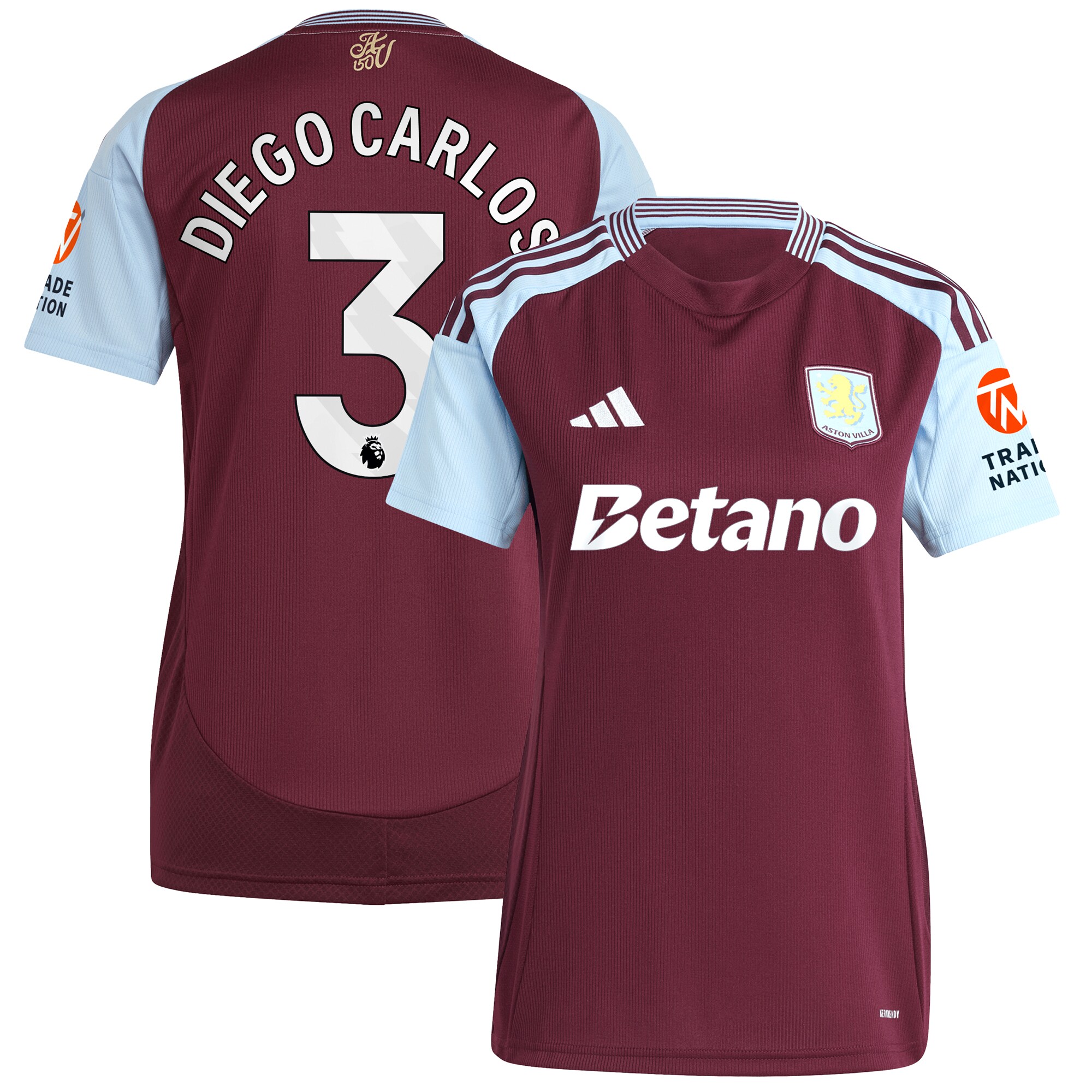 aston villa adidas home shirt 2024-25 – womens with diego carlos 3 printing Collection | AVFC Fan Shop Official Jerseys and Shirts