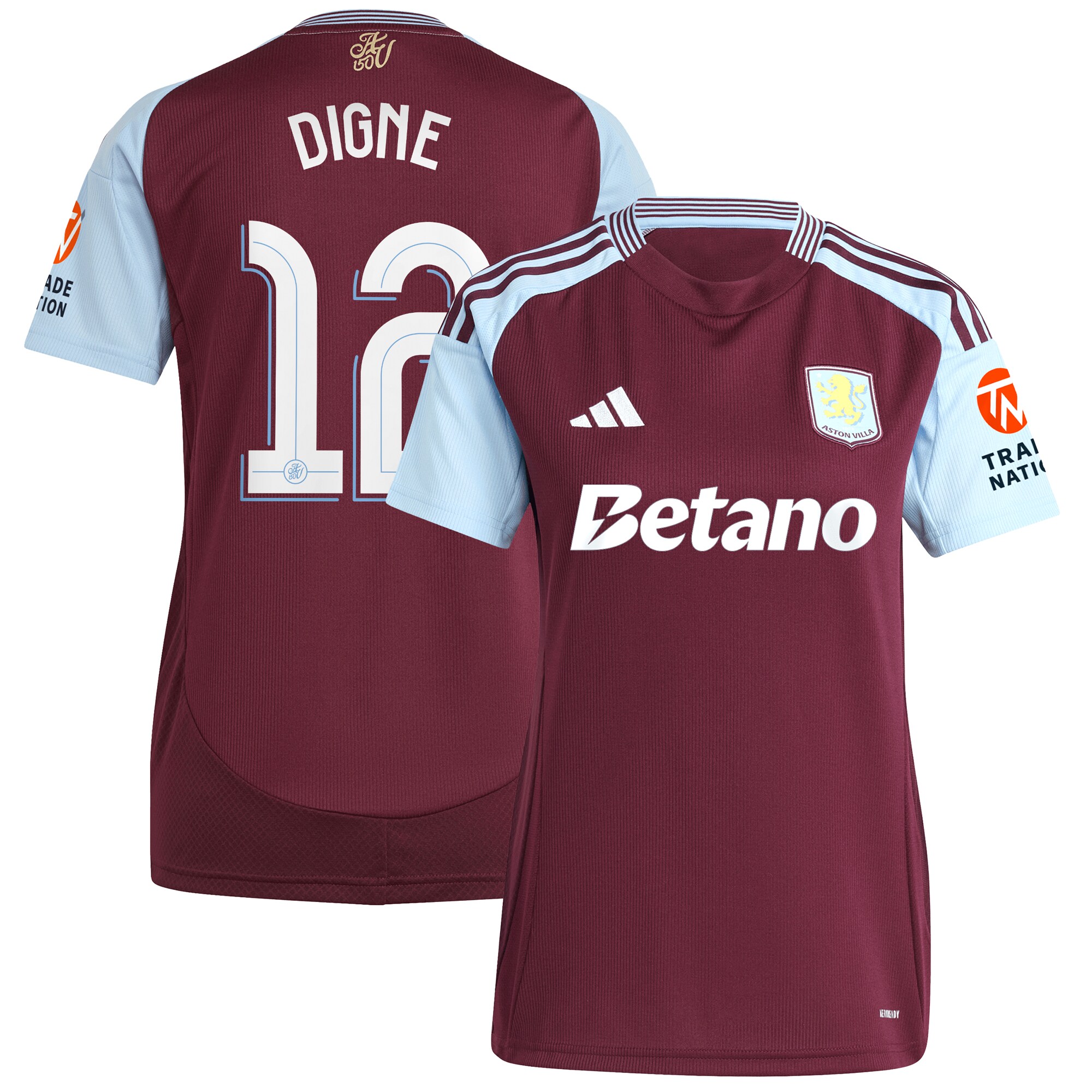 aston villa adidas home shirt 2024-25 – womens with digne 12 cup printing Collection | AVFC Fan Shop Official Jerseys and Shirts