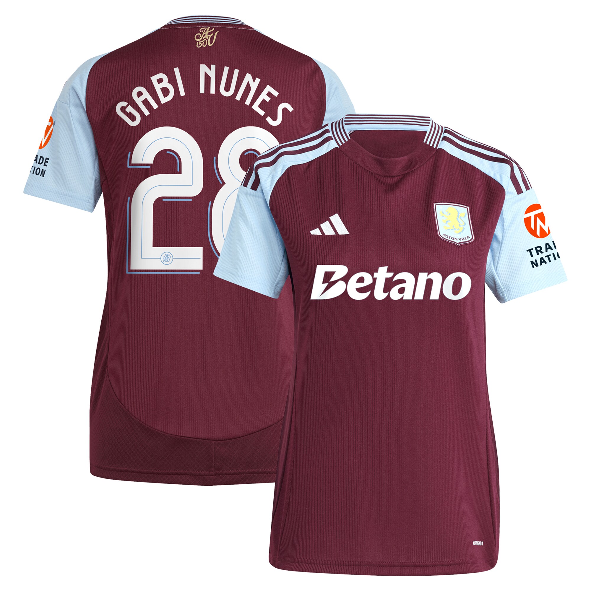 aston villa adidas home shirt 2024-25 – womens with gabi nunes 28 cup printing Collection | AVFC Fan Shop Official Jerseys and Shirts