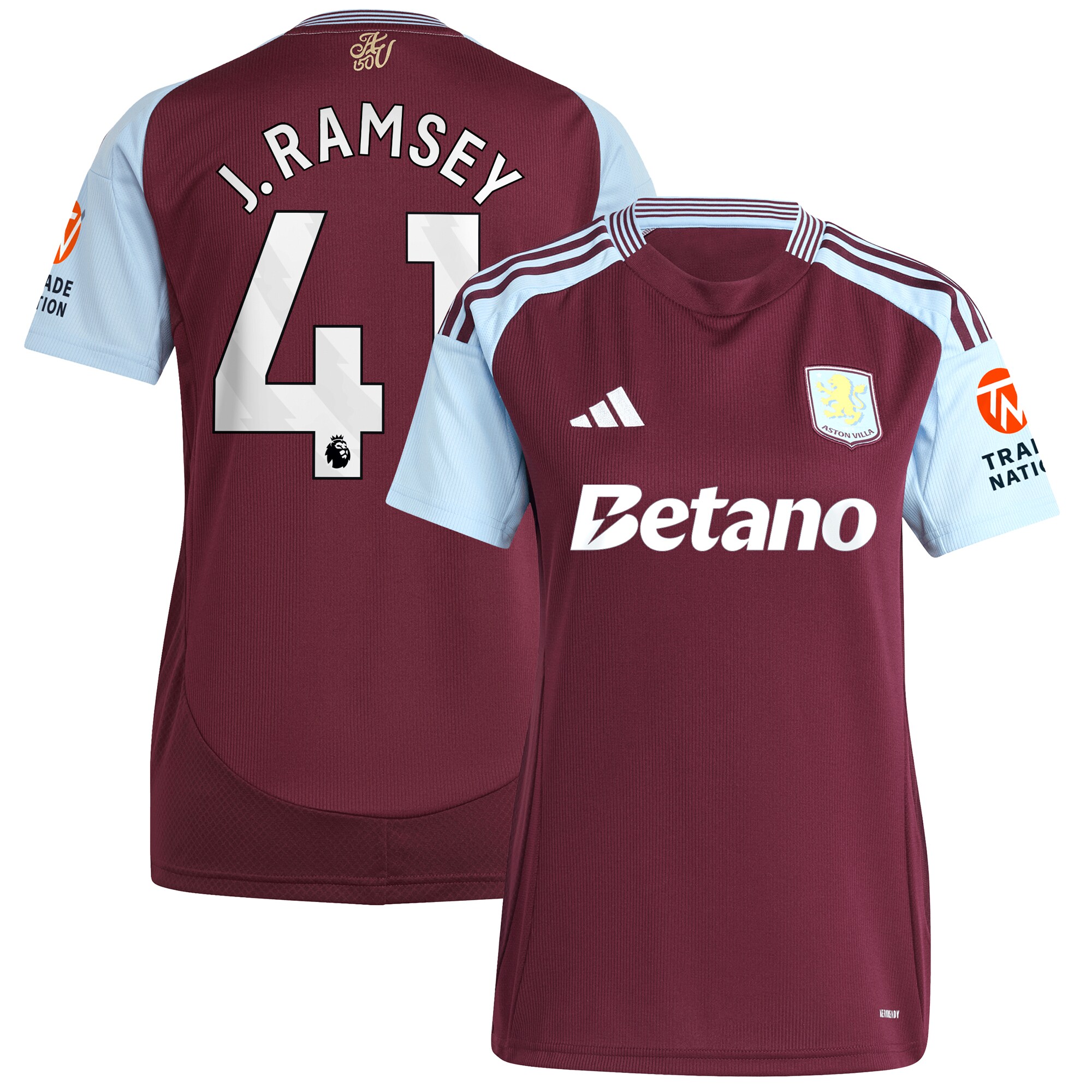 aston villa adidas home shirt 2024-25 – womens with j. ramsey 41 printing Collection | AVFC Fan Shop Official Jerseys and Shirts