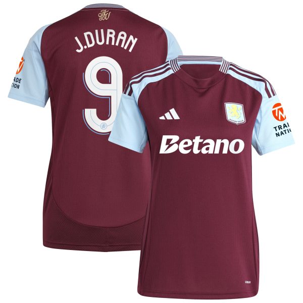 aston villa adidas home shirt 2024-25 – womens with j.duran 9 cup printing Collection | AVFC Fan Shop Official Jerseys and Shirts