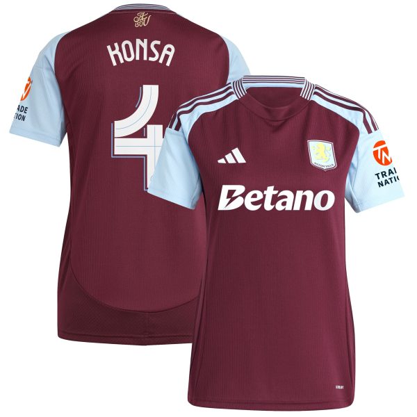 aston villa adidas home shirt 2024-25 – womens with konsa 4 cup printing Collection | AVFC Fan Shop Official Jerseys and Shirts