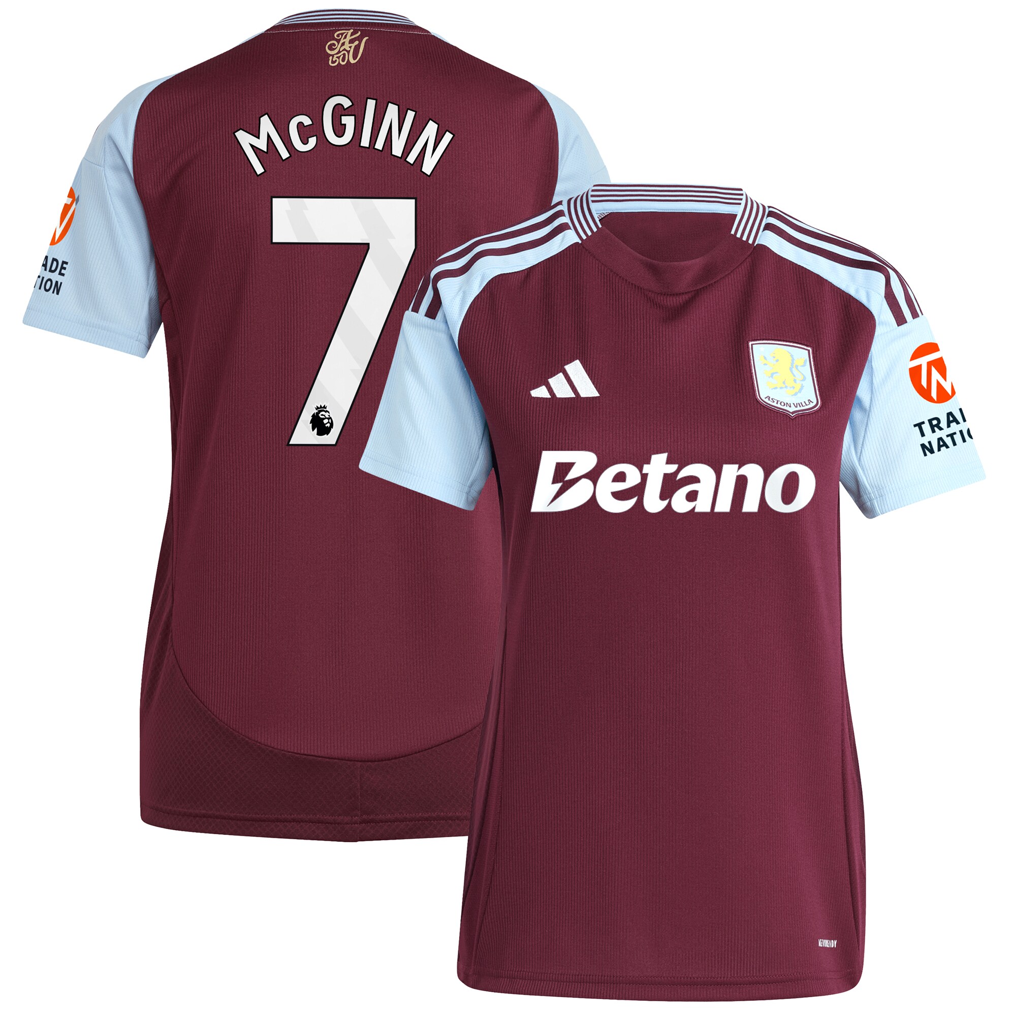 aston villa adidas home shirt 2024-25 – womens with mcginn 7 printing Collection | AVFC Fan Shop Official Jerseys and Shirts