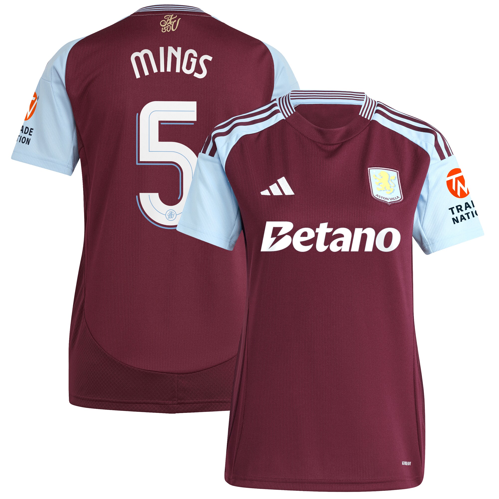 aston villa adidas home shirt 2024-25 – womens with mings 5 cup printing Collection | AVFC Fan Shop Official Jerseys and Shirts