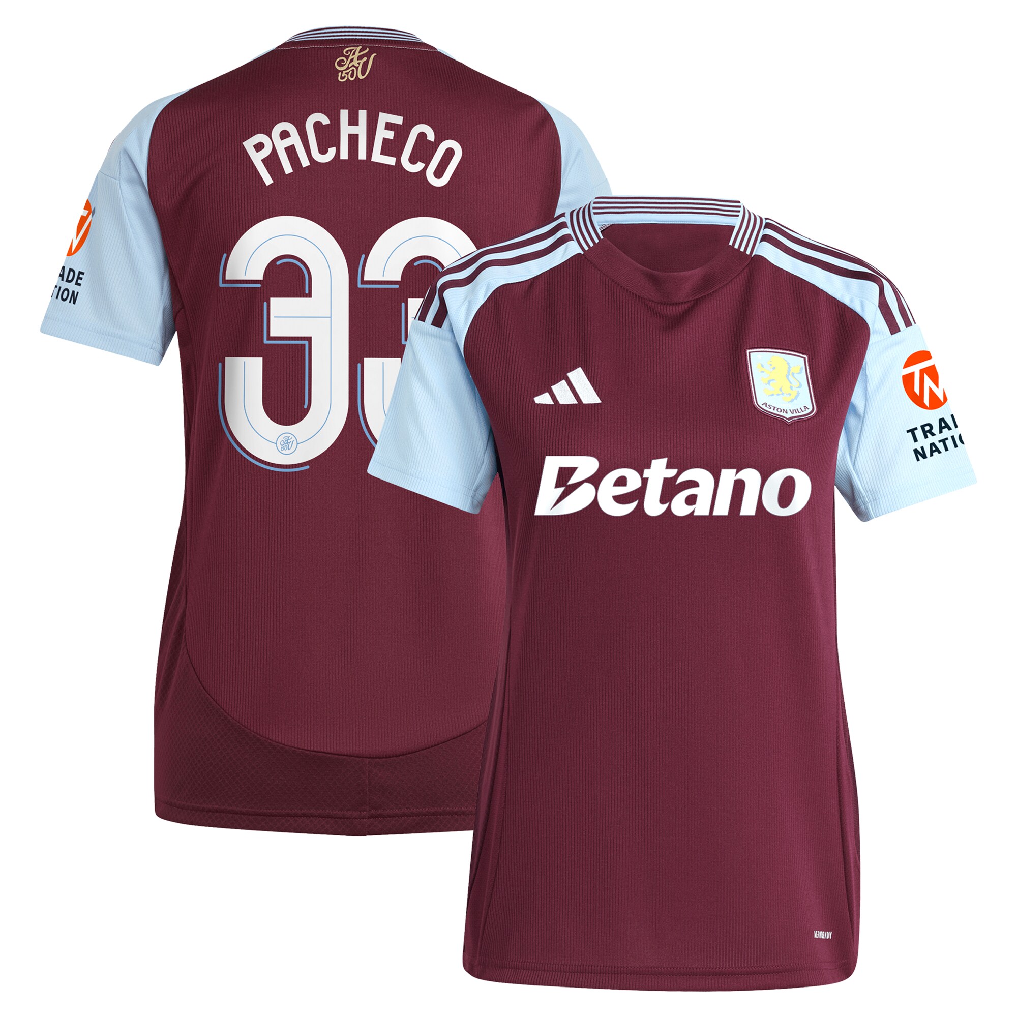 aston villa adidas home shirt 2024-25 – womens with pacheco 33 cup printing Collection | AVFC Fan Shop Official Jerseys and Shirts