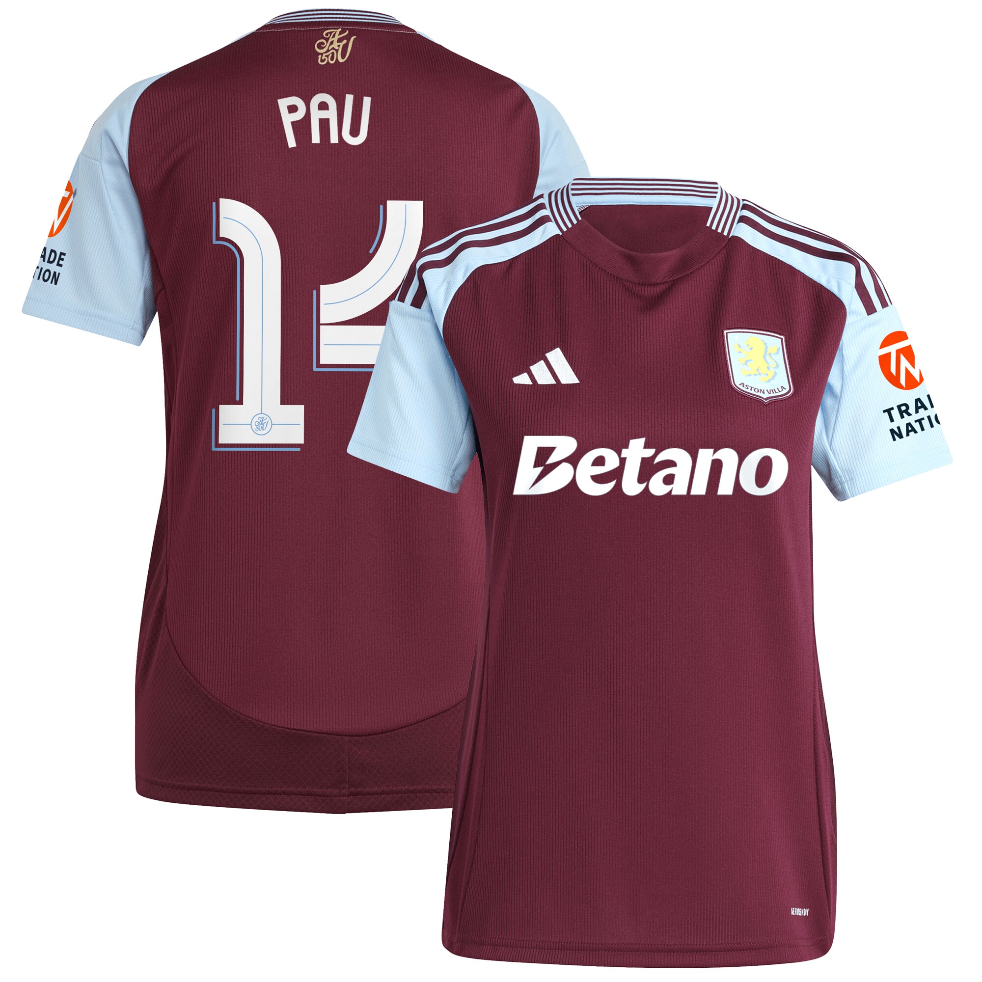 aston villa adidas home shirt 2024-25 – womens with pau 14 cup printing Collection | AVFC Fan Shop Official Jerseys and Shirts