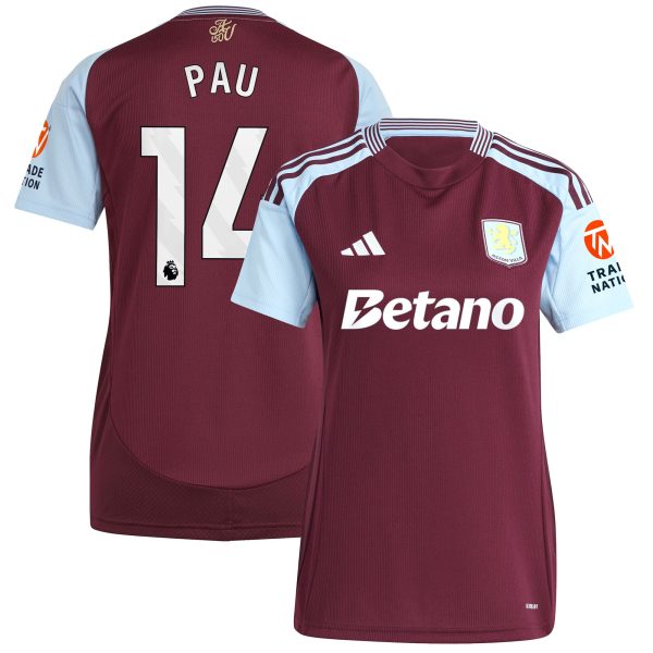 aston villa adidas home shirt 2024-25 – womens with pau 14 printing Collection | AVFC Fan Shop Official Jerseys and Shirts