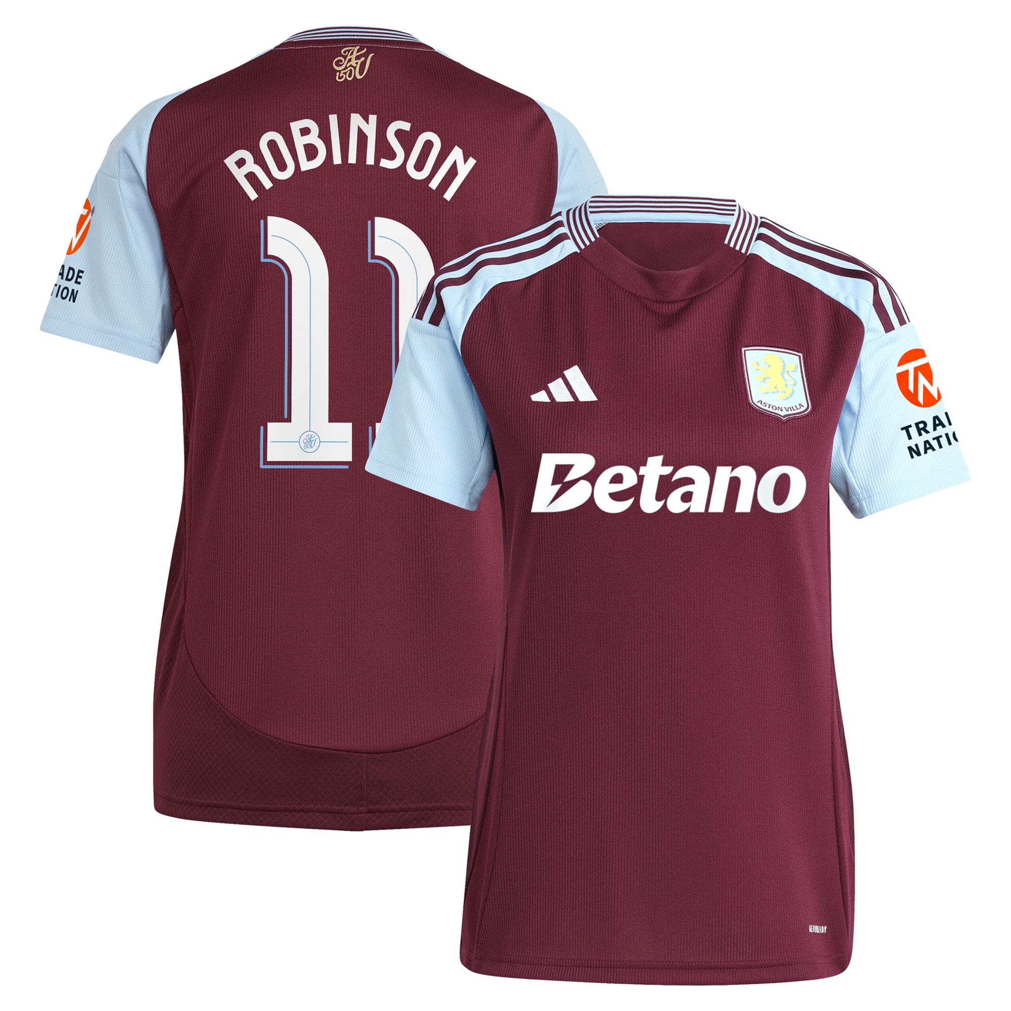 aston villa adidas home shirt 2024-25 – womens with robinson 11 cup printing Collection | AVFC Fan Shop Official Jerseys and Shirts
