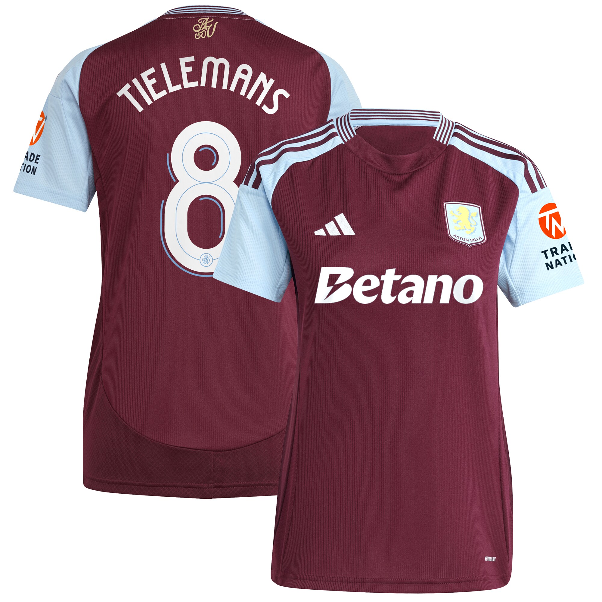 aston villa adidas home shirt 2024-25 – womens with tielemans 8 cup printing Collection | AVFC Fan Shop Official Jerseys and Shirts