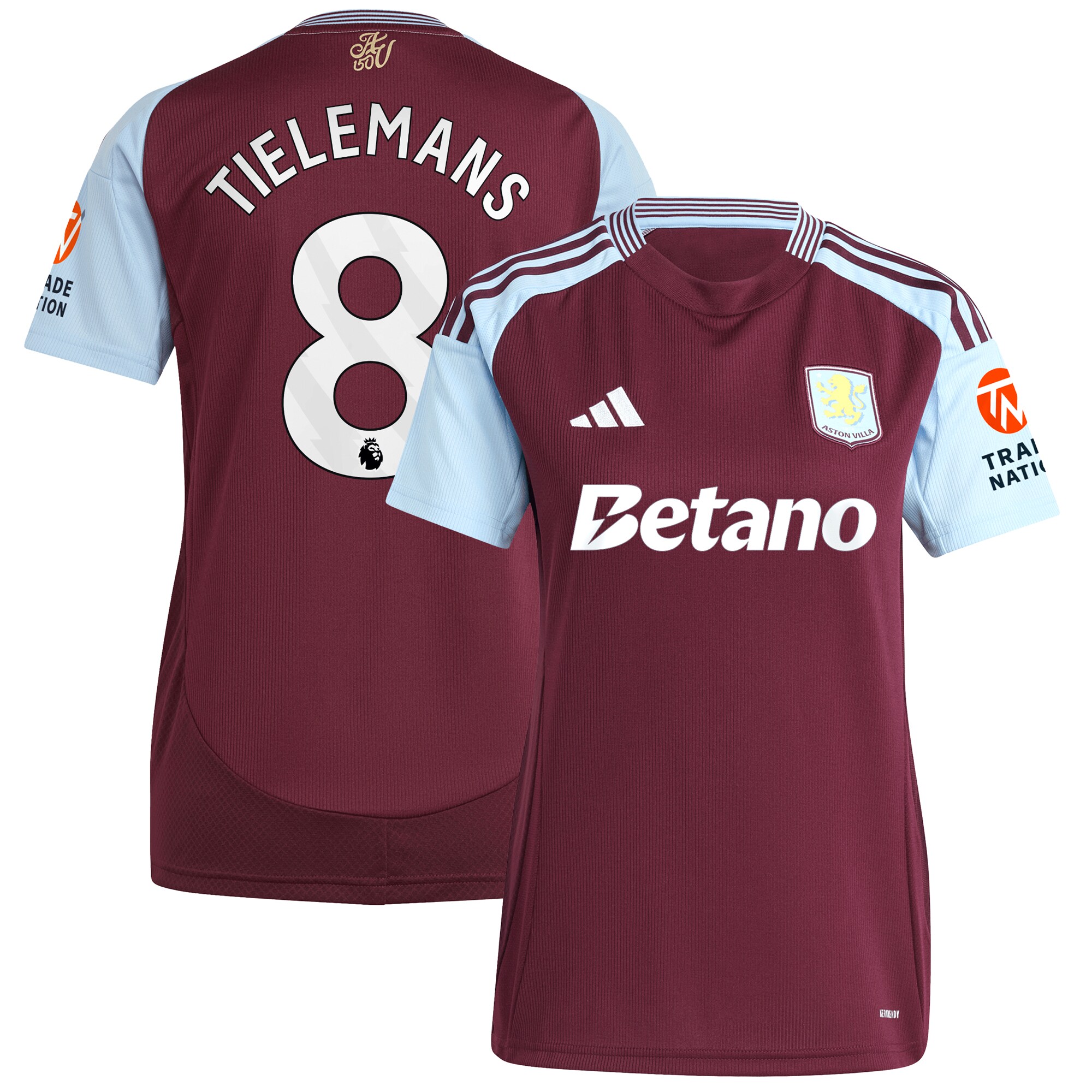 aston villa adidas home shirt 2024-25 – womens with tielemans 8 printing Collection | AVFC Fan Shop Official Jerseys and Shirts