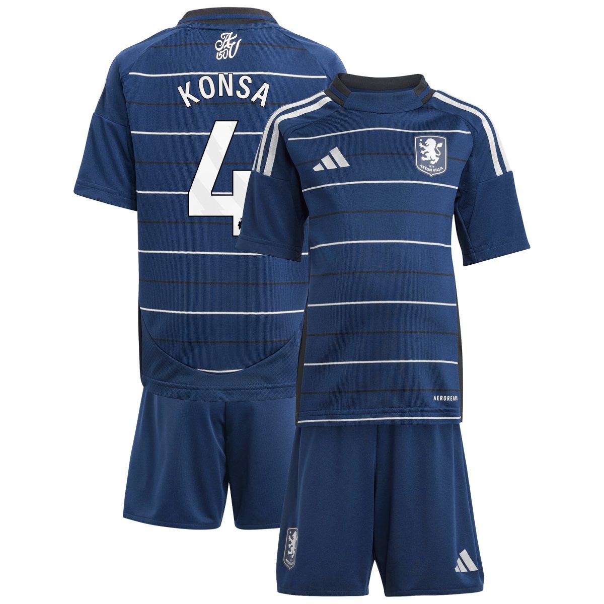 aston villa adidas third minikit 2024-25 with konsa 4 printing Collection | AVFC Fan Shop Official Jerseys and Shirts