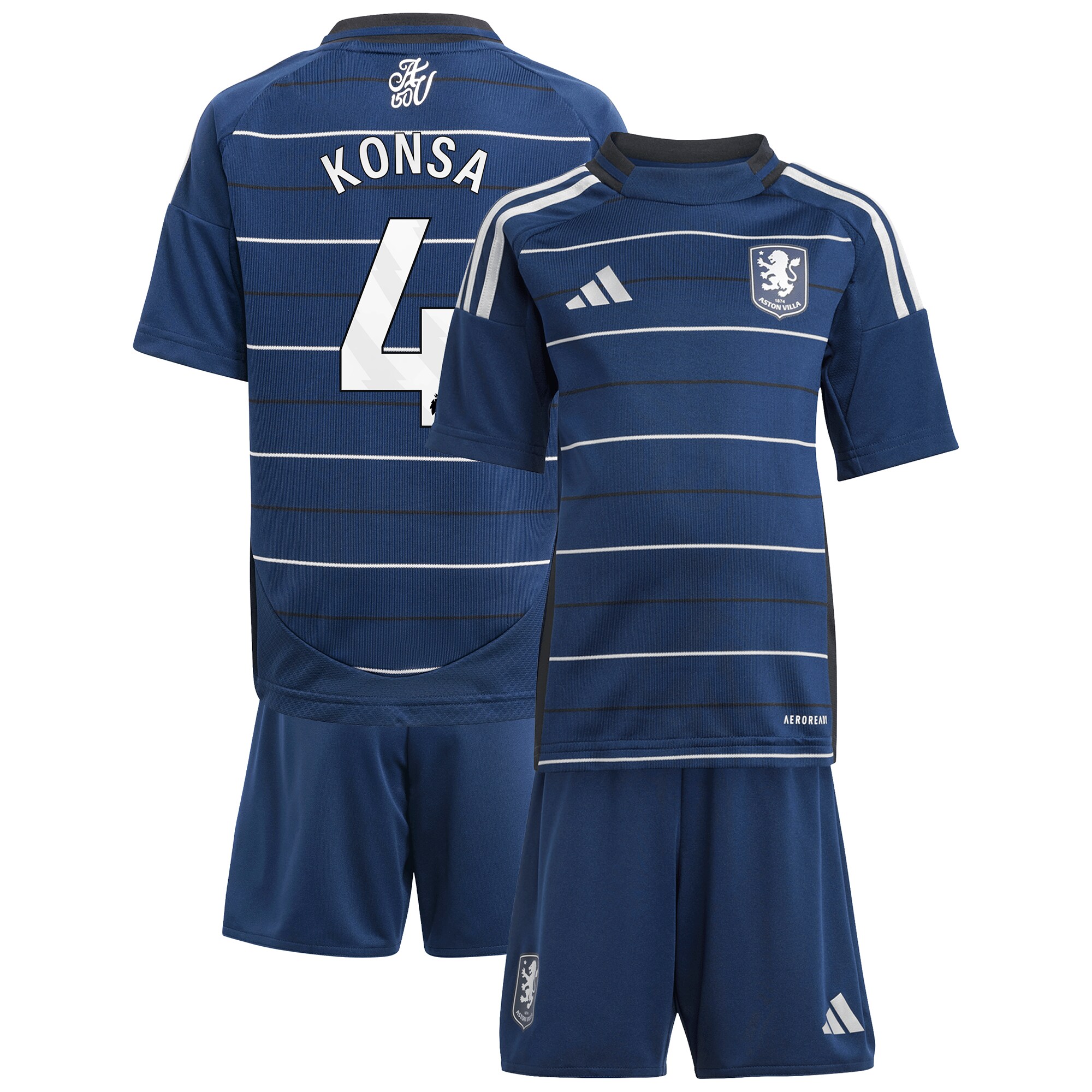aston villa adidas third minikit 2024-25 with konsa 4 printing Collection | AVFC Fan Shop Official Jerseys and Shirts