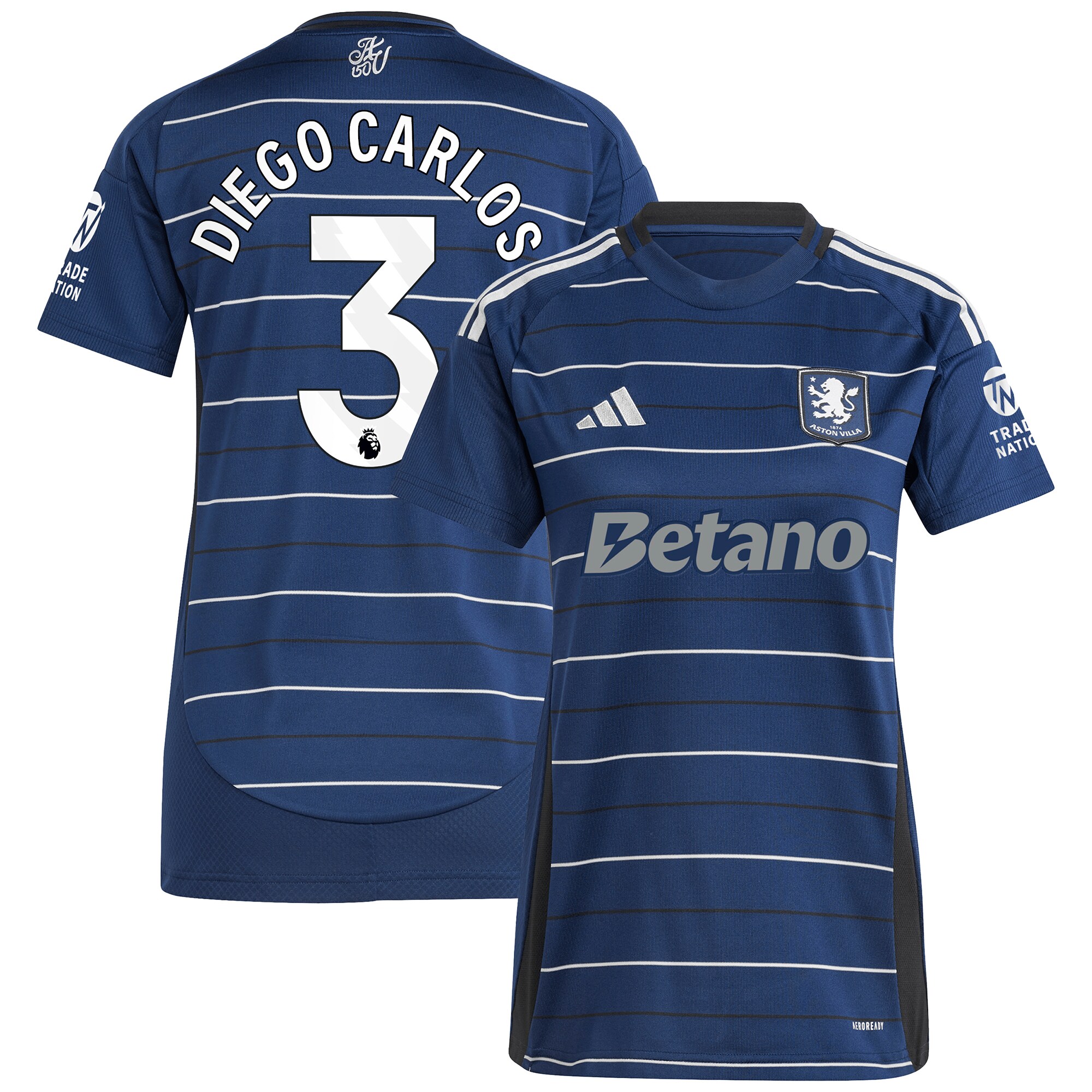 aston villa adidas third shirt 2024-25 – womens with diego carlos 3 printing Collection | AVFC Fan Shop Official Jerseys and Shirts
