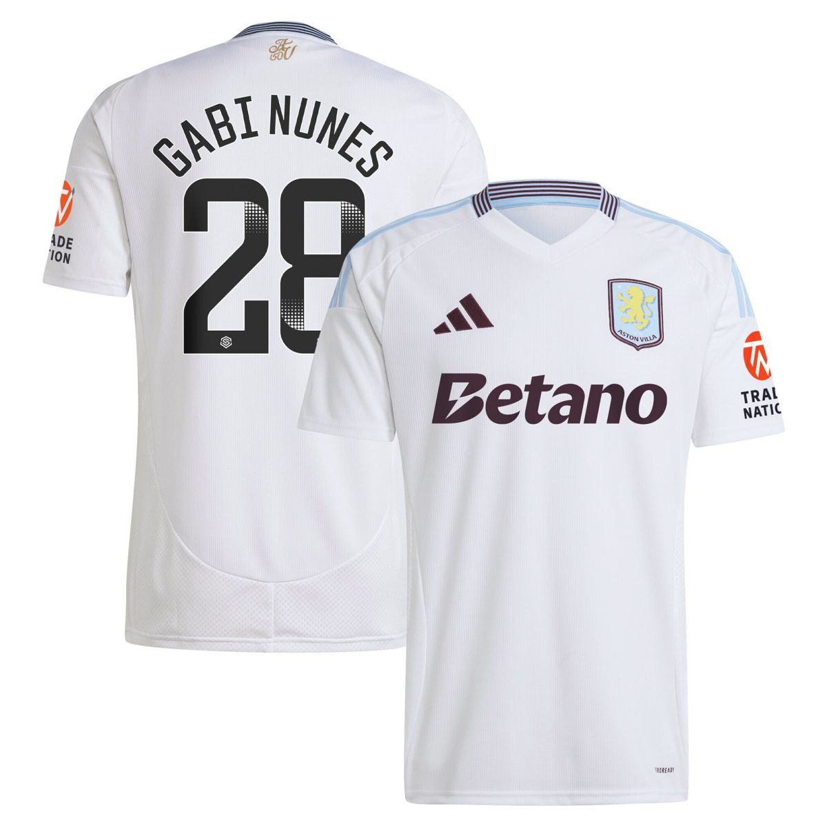 aston villa adidas wsl away shirt 2024-25 with gabi nunes 28 printing Collection | AVFC Fan Shop Official Jerseys and Shirts