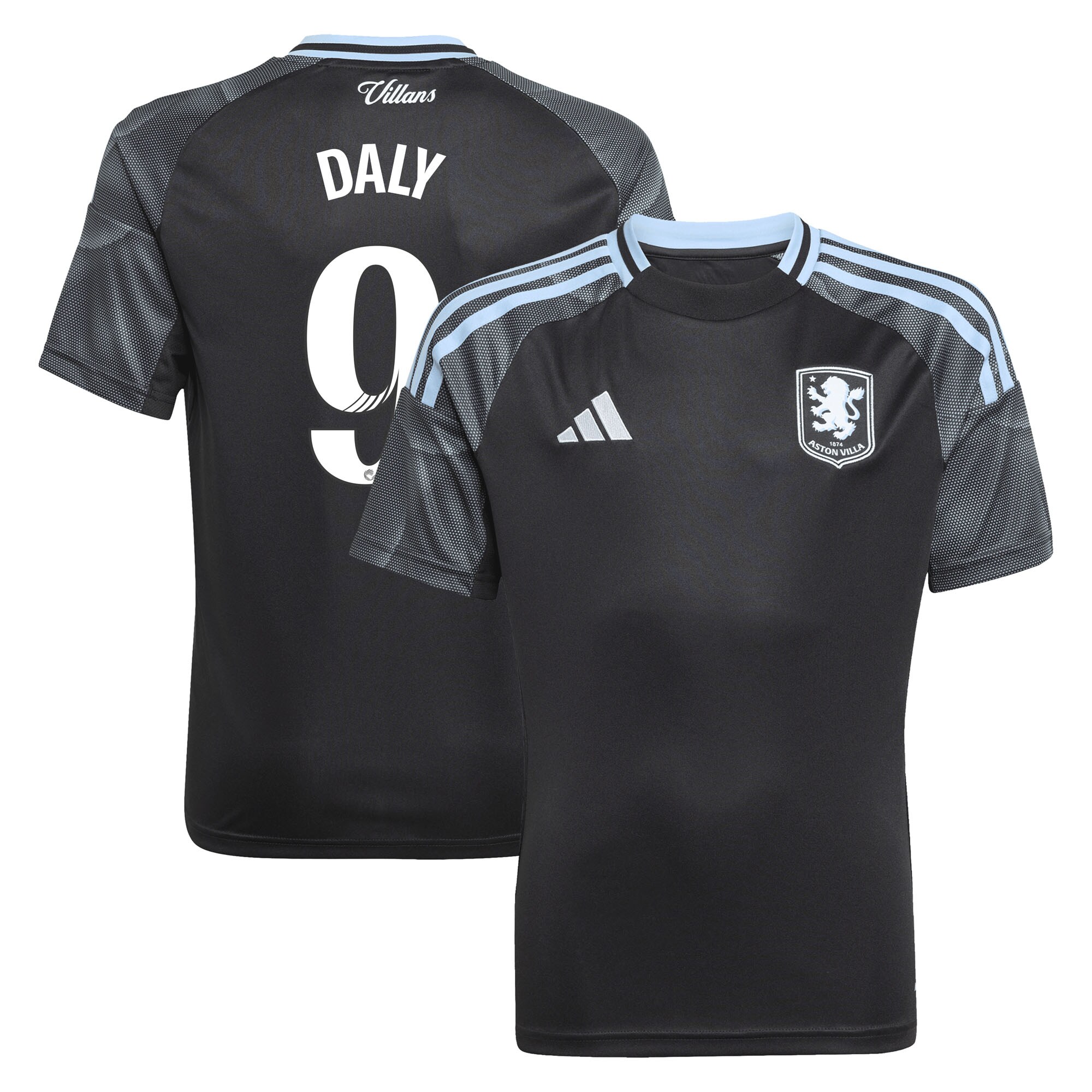 aston villa adidas wsl away shirt 2025-26 – kids with daly 9 printing Collection | AVFC Fan Shop Official Jerseys and Shirts