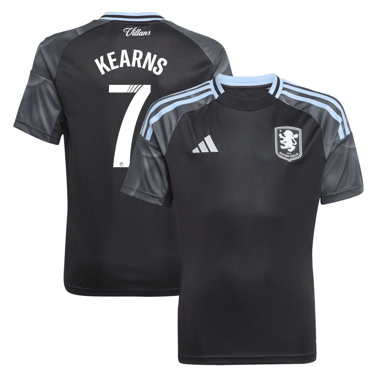 aston villa adidas wsl away shirt 2025-26 – kids with kearns 7 printing Collection | AVFC Fan Shop Official Jerseys and Shirts
