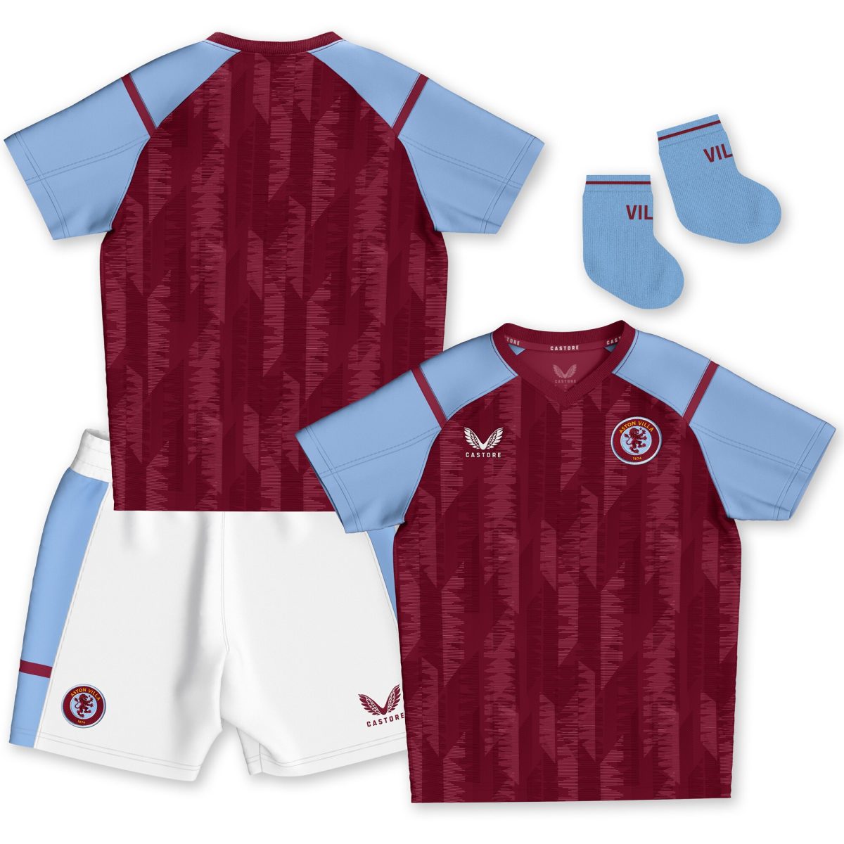 aston villa castore home baby kit 2023-24 with custom printing Collection | AVFC Fan Shop Official Jerseys and Shirts