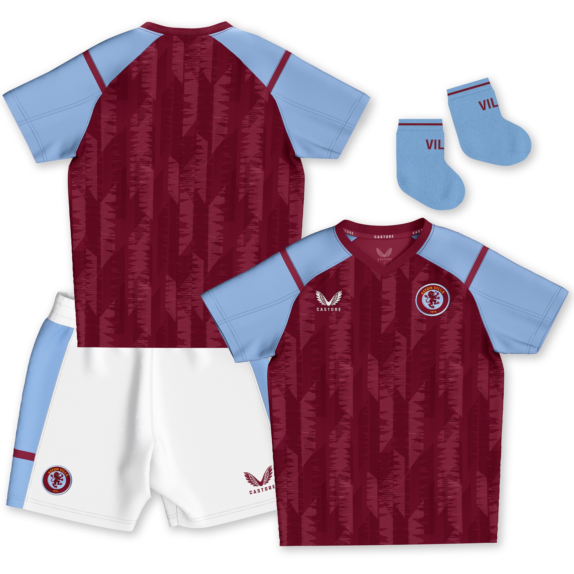 aston villa castore home baby kit 2023-24 with custom printing Collection | AVFC Fan Shop Official Jerseys and Shirts