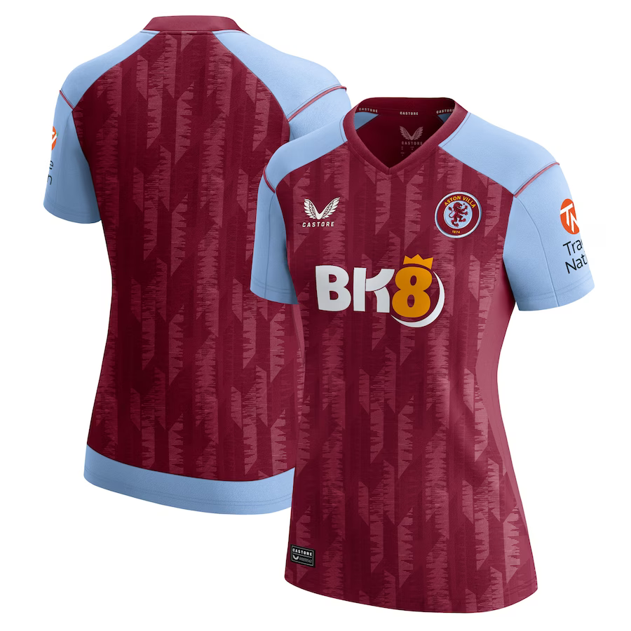 aston villa castore home shirt 2023-24 – womens with custom printing Collection | AVFC Fan Shop Official Jerseys and Shirts