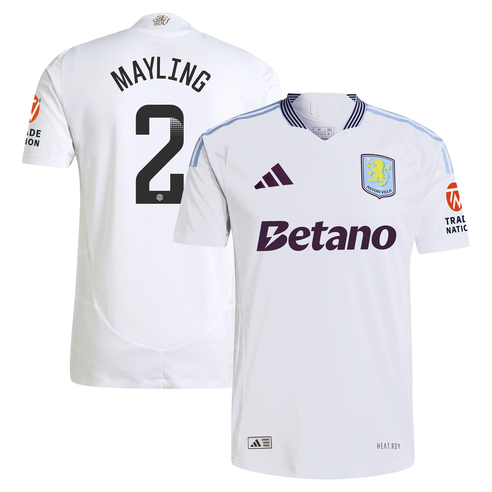 aston villa wsl adidas away authentic shirt 2024-25 with mayling 2 printing Collection | AVFC Fan Shop Official Jerseys and Shirts