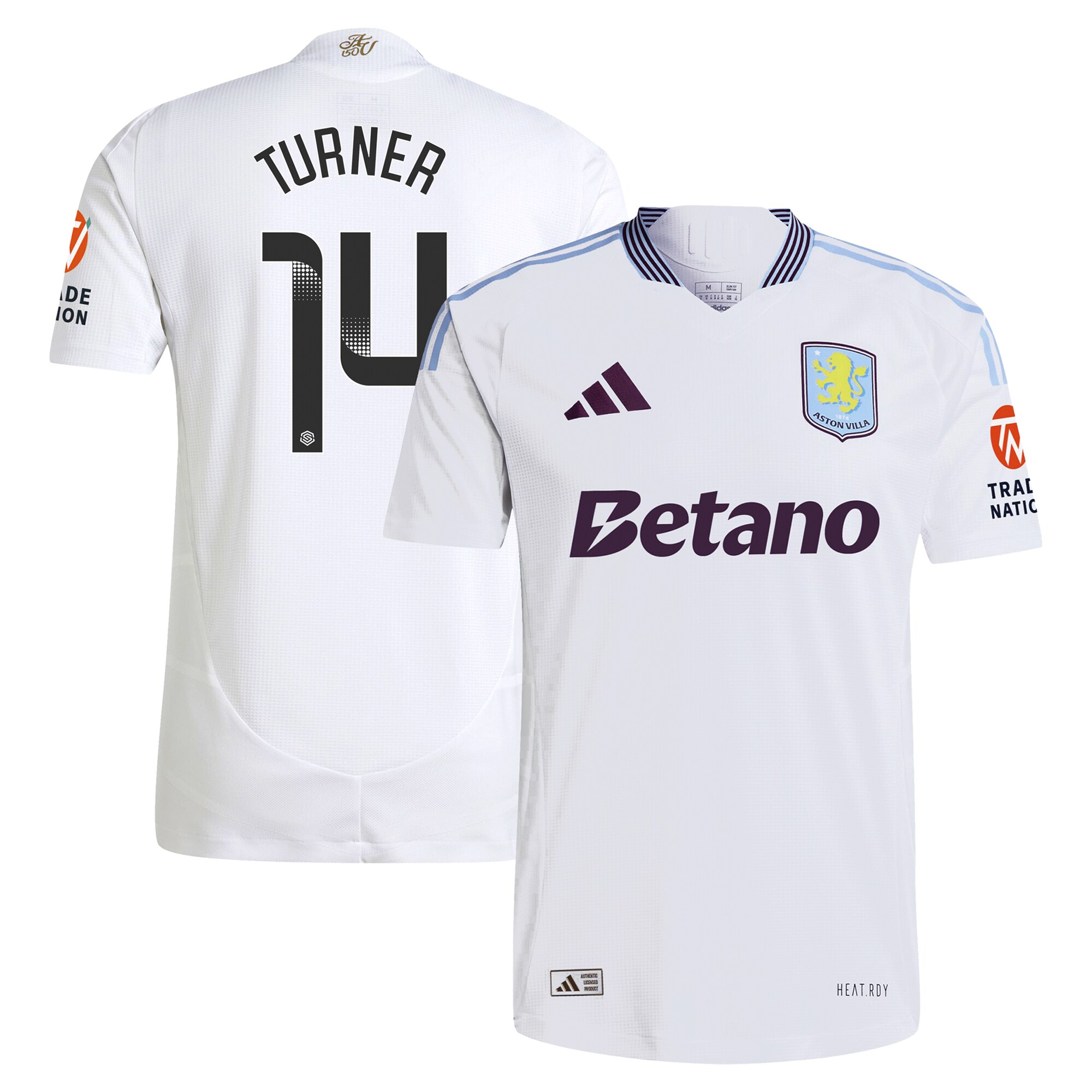 aston villa wsl adidas away authentic shirt 2024-25 with turner 14 printing Collection | AVFC Fan Shop Official Jerseys and Shirts