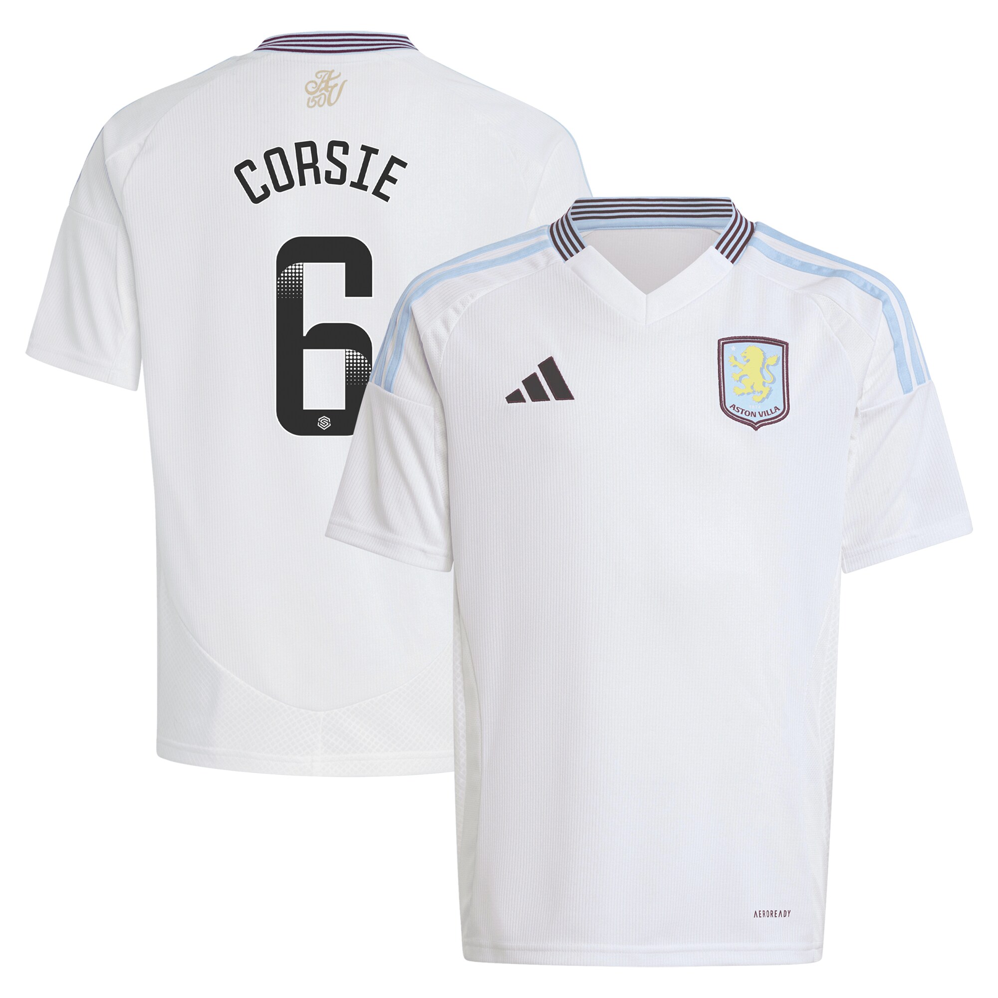 aston villa wsl adidas away shirt 2024-25 – kids with corsie 6 printing Collection | AVFC Fan Shop Official Jerseys and Shirts