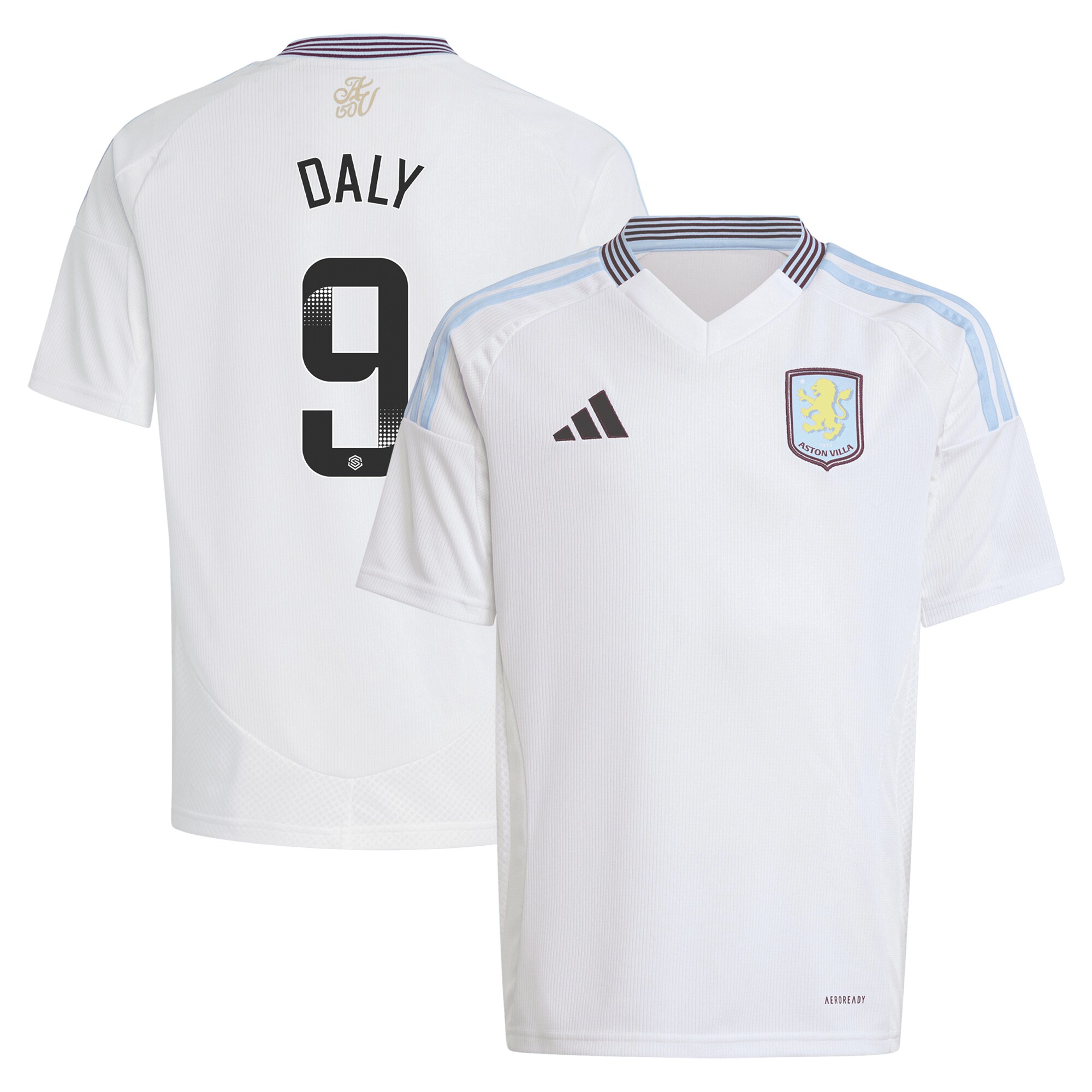 aston villa wsl adidas away shirt 2024-25 – kids with daly 9 printing Collection | AVFC Fan Shop Official Jerseys and Shirts