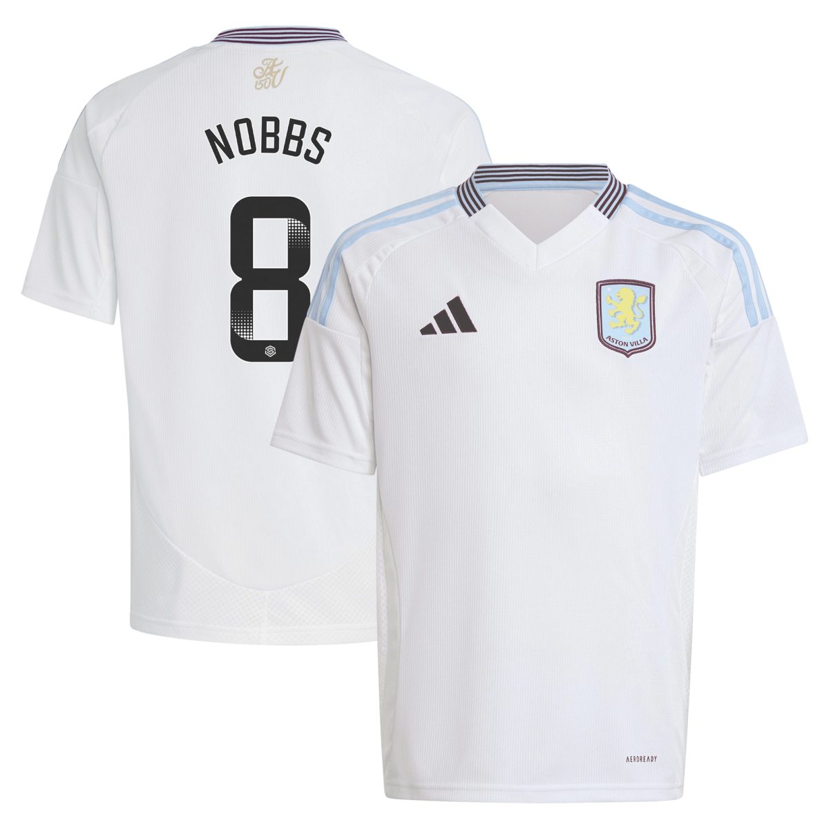 aston villa wsl adidas away shirt 2024-25 – kids with nobbs 8 printing Collection | AVFC Fan Shop Official Jerseys and Shirts