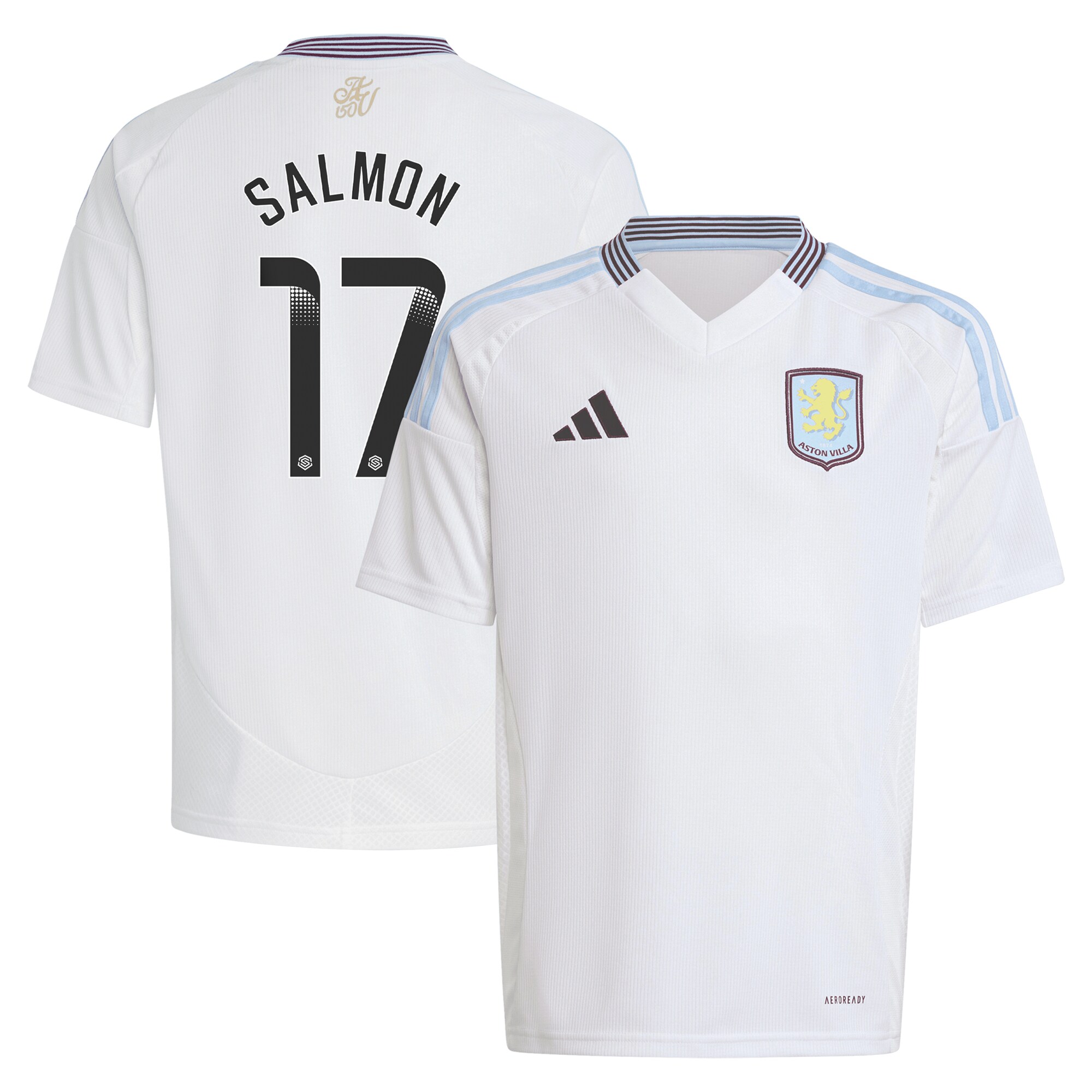 aston villa wsl adidas away shirt 2024-25 – kids with salmon 17 printing Collection | AVFC Fan Shop Official Jerseys and Shirts
