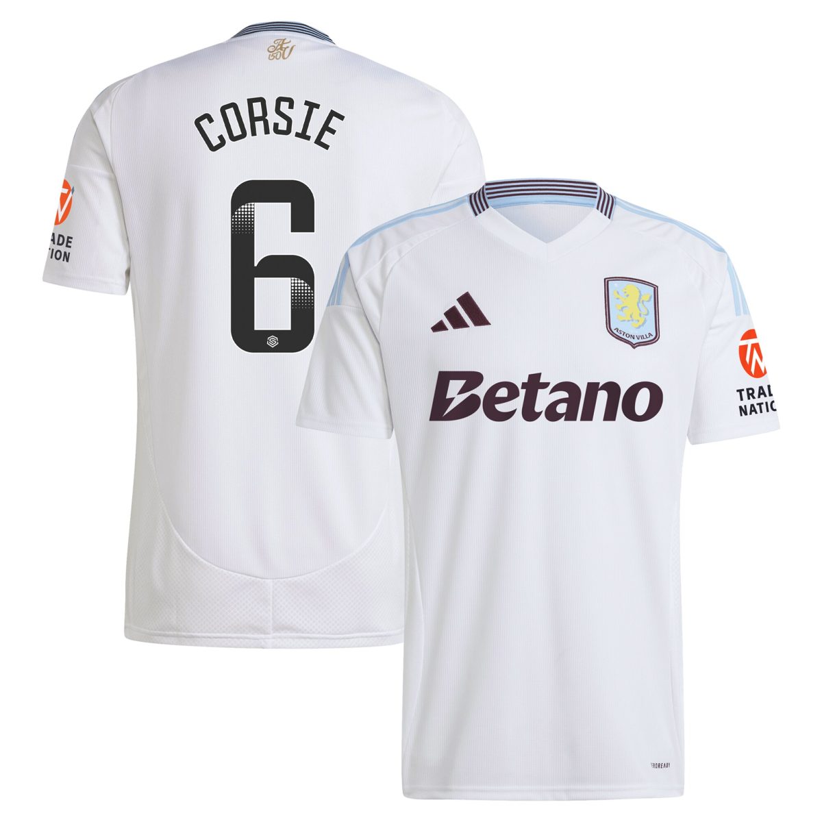 aston villa wsl adidas away shirt 2024-25 with corsie 6 printing Collection | AVFC Fan Shop Official Jerseys and Shirts