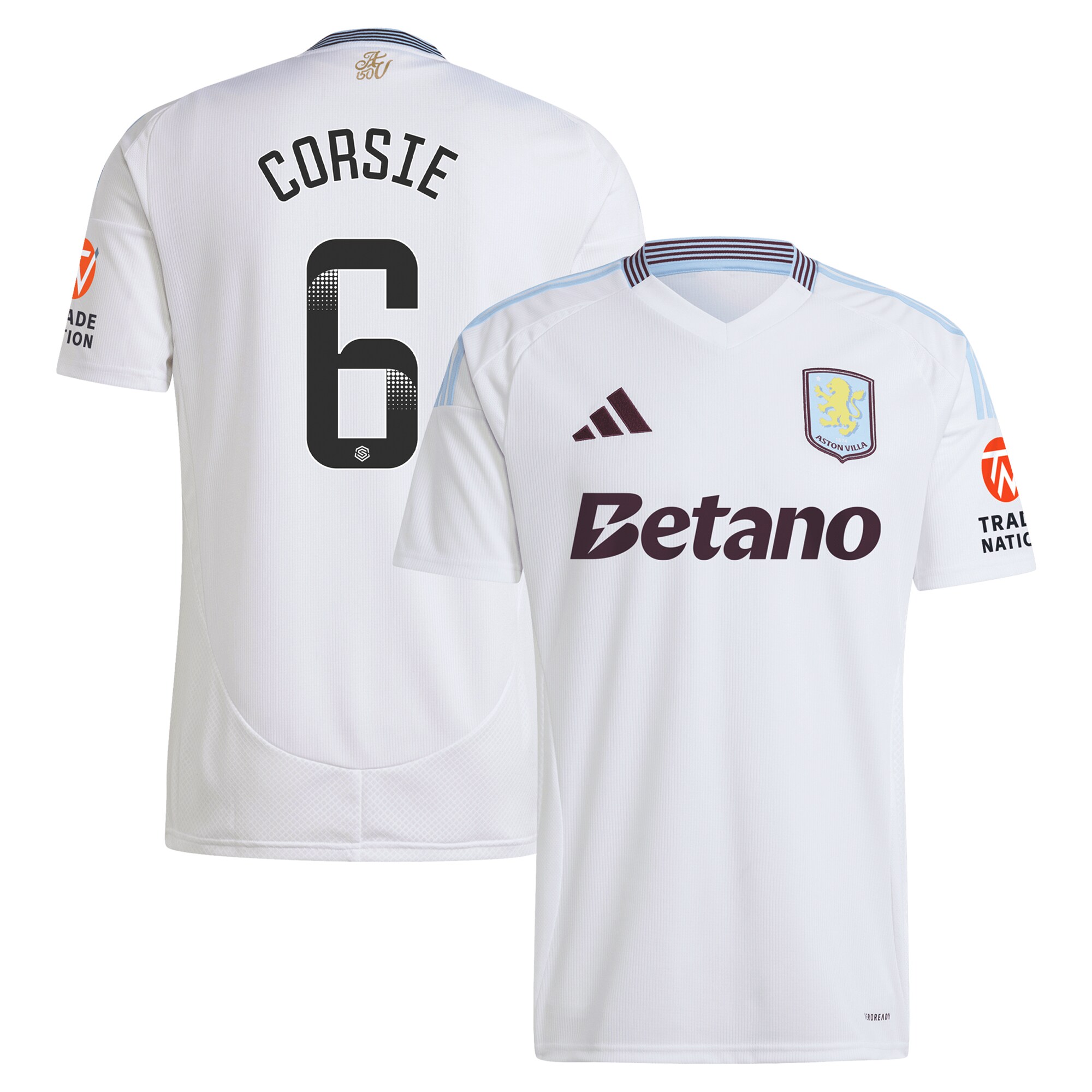 aston villa wsl adidas away shirt 2024-25 with corsie 6 printing Collection | AVFC Fan Shop Official Jerseys and Shirts