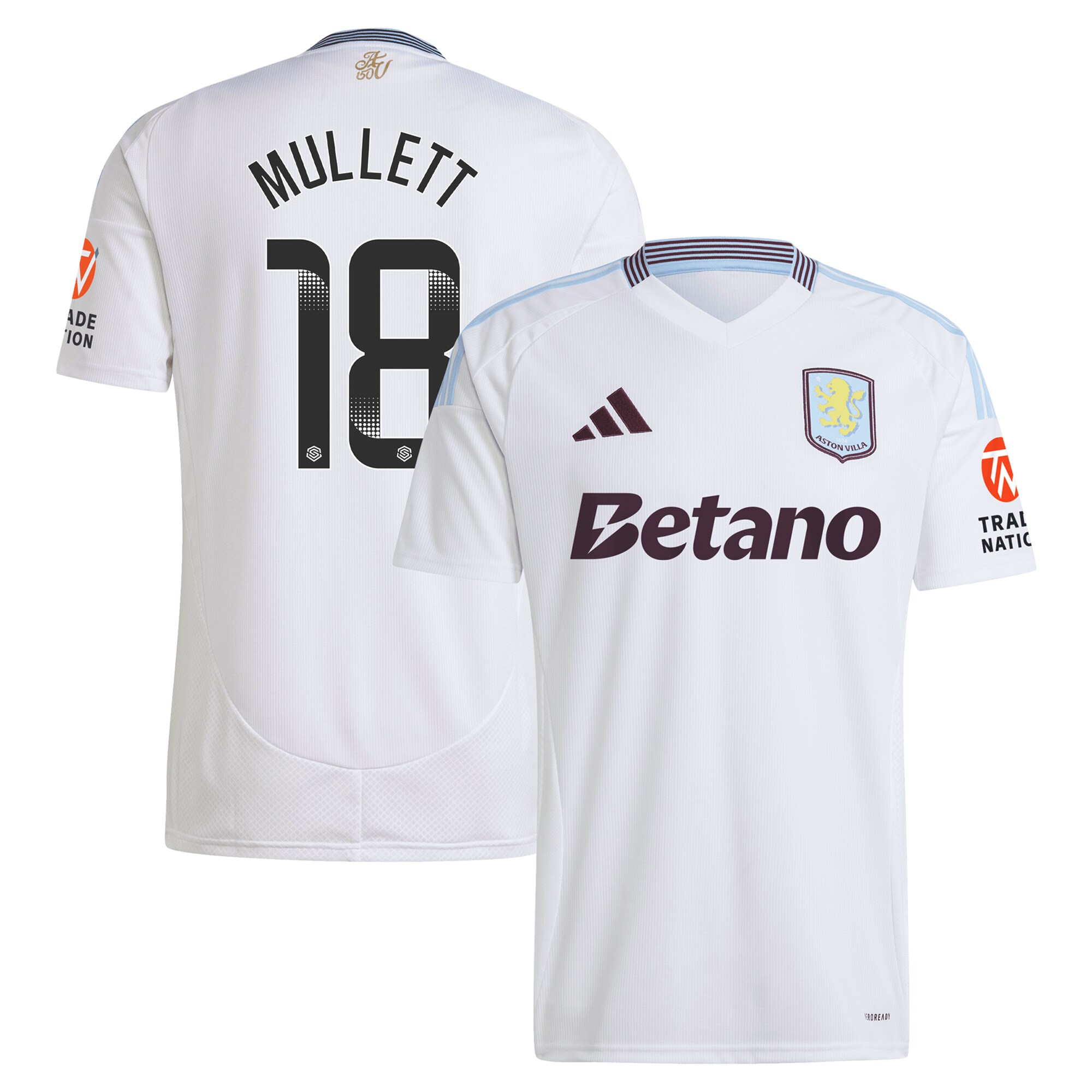 aston villa wsl adidas away shirt 2024-25 with mullett 18 printing Collection | AVFC Fan Shop Official Jerseys and Shirts