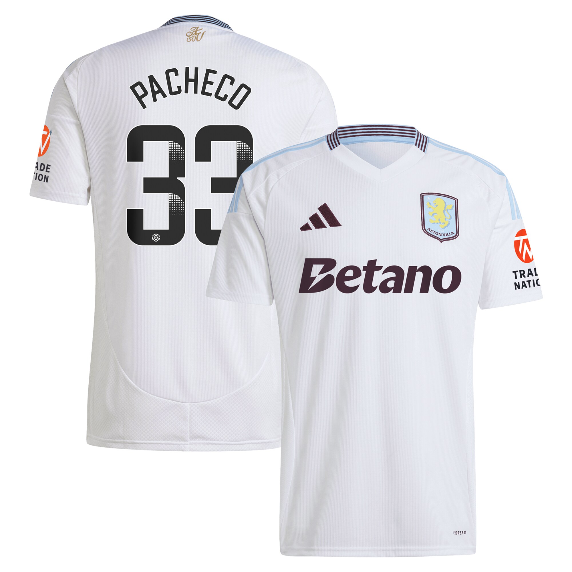 aston villa wsl adidas away shirt 2024-25 with pacheco 33 printing Collection | AVFC Fan Shop Official Jerseys and Shirts