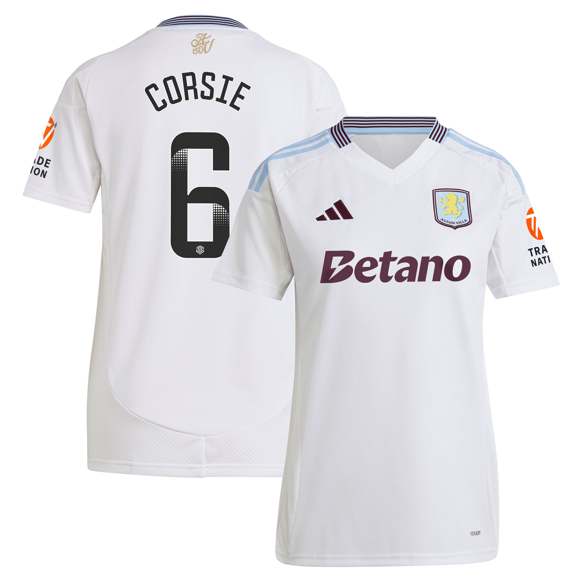 aston villa wsl adidas away shirt 2024-25 – womens with corsie 6 printing Collection | AVFC Fan Shop Official Jerseys and Shirts