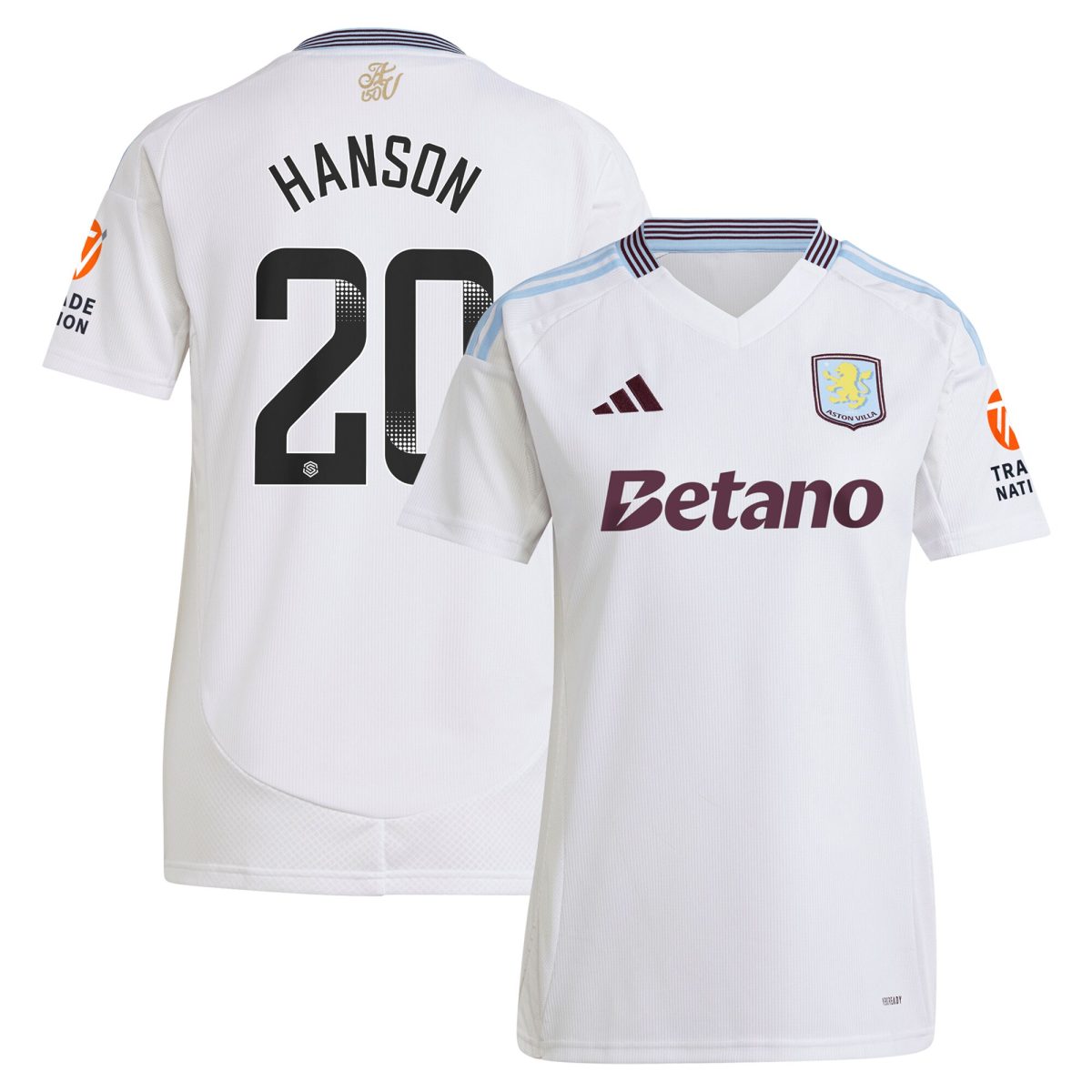 aston villa wsl adidas away shirt 2024-25 – womens with hanson 20 printing Collection | AVFC Fan Shop Official Jerseys and Shirts