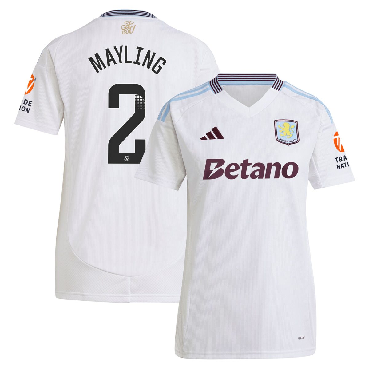aston villa wsl adidas away shirt 2024-25 – womens with mayling 2 printing Collection | AVFC Fan Shop Official Jerseys and Shirts