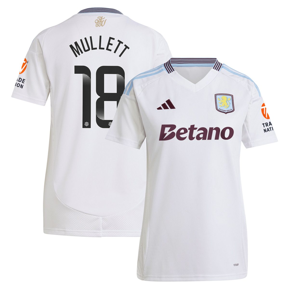 aston villa wsl adidas away shirt 2024-25 – womens with mullett 18 printing Collection | AVFC Fan Shop Official Jerseys and Shirts