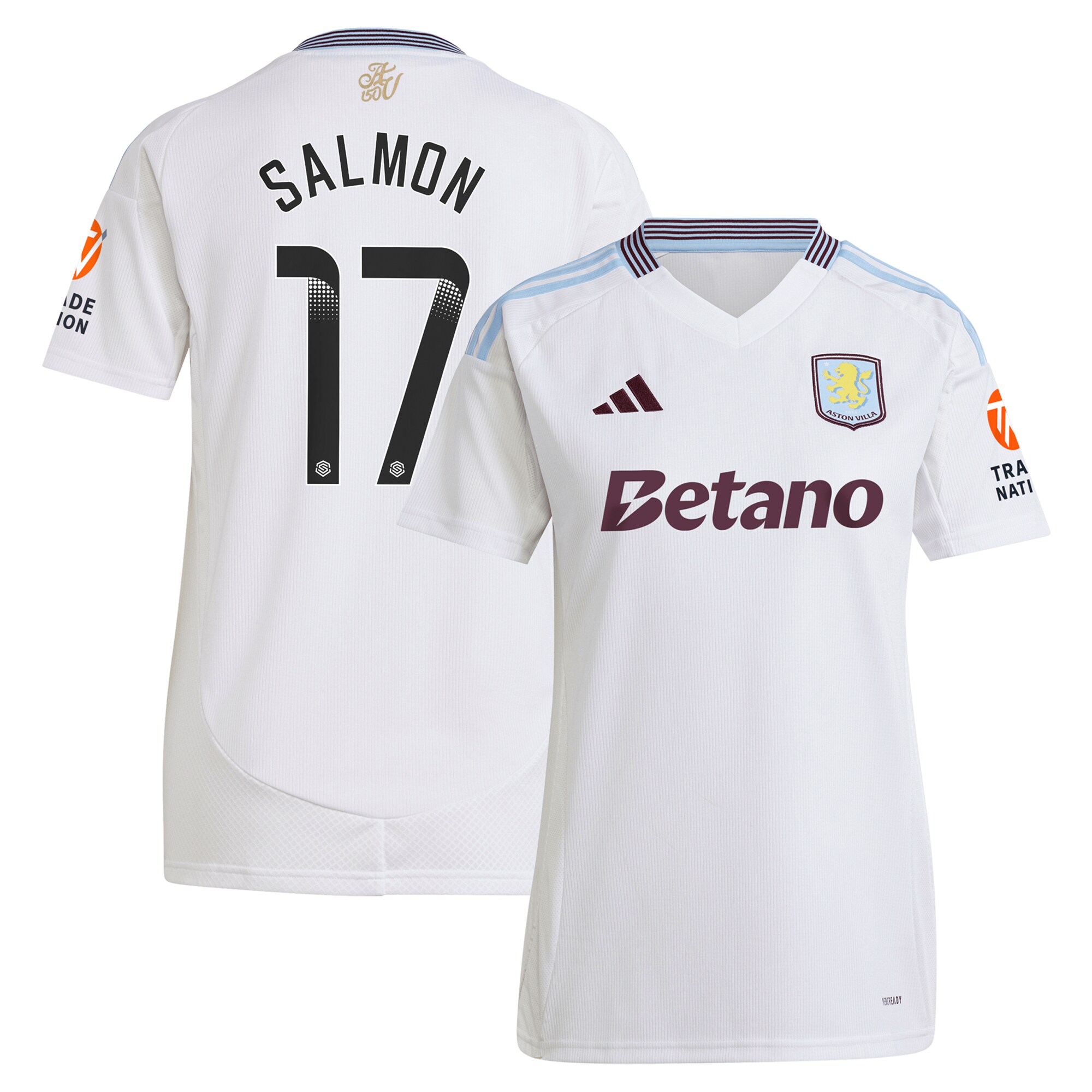 aston villa wsl adidas away shirt 2024-25 – womens with salmon 17 printing Collection | AVFC Fan Shop Official Jerseys and Shirts